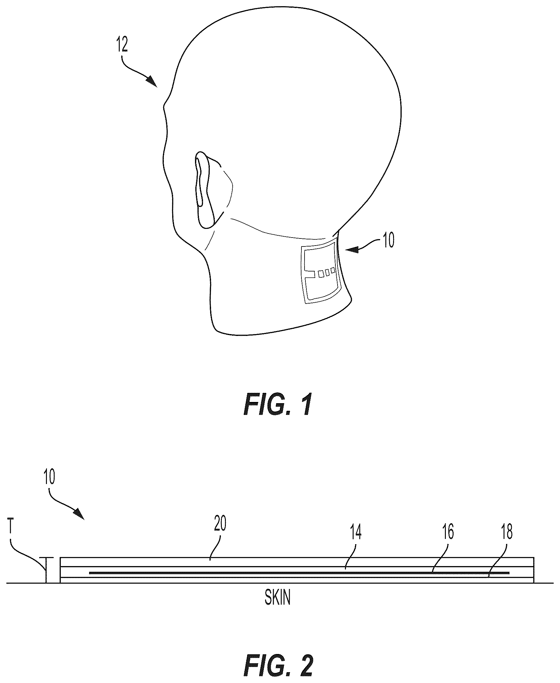 Patent US12167904 — Temperature sensor patch and system — Figure 1