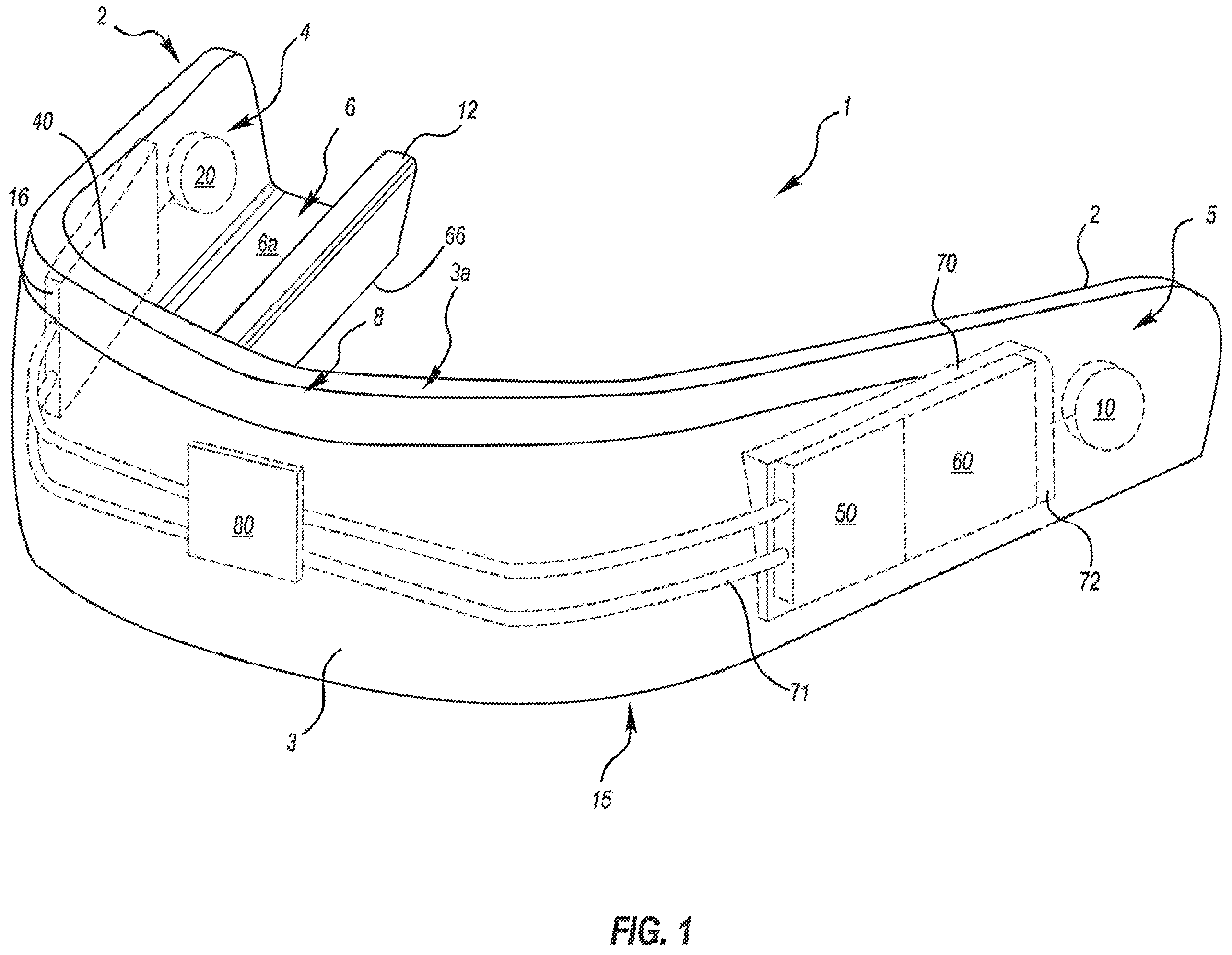 Patent US12167912 — Impact sensing wearable device and method — Figure 1