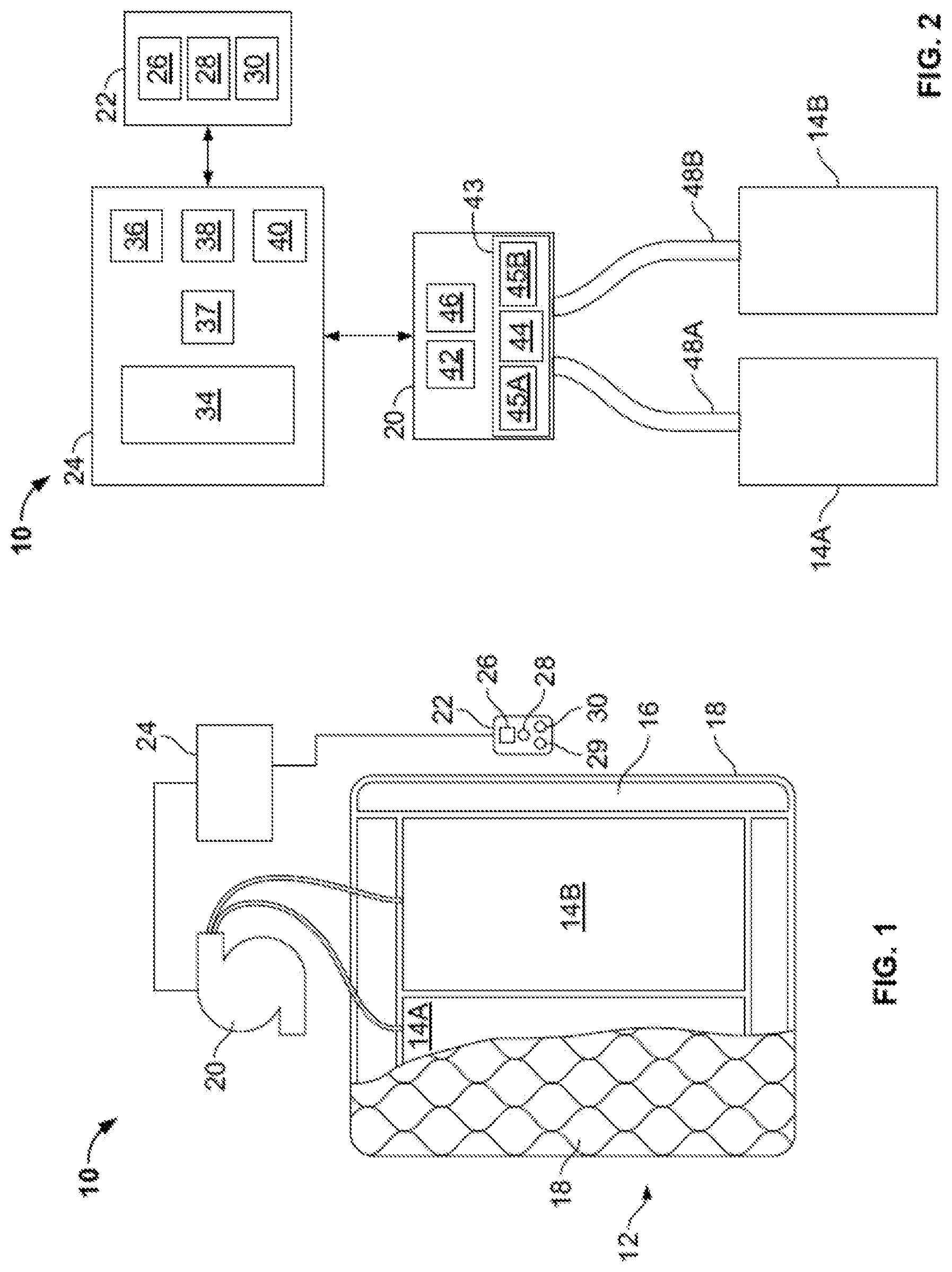 Patent US12167921 — Bed with user weight tracking — Figure 1