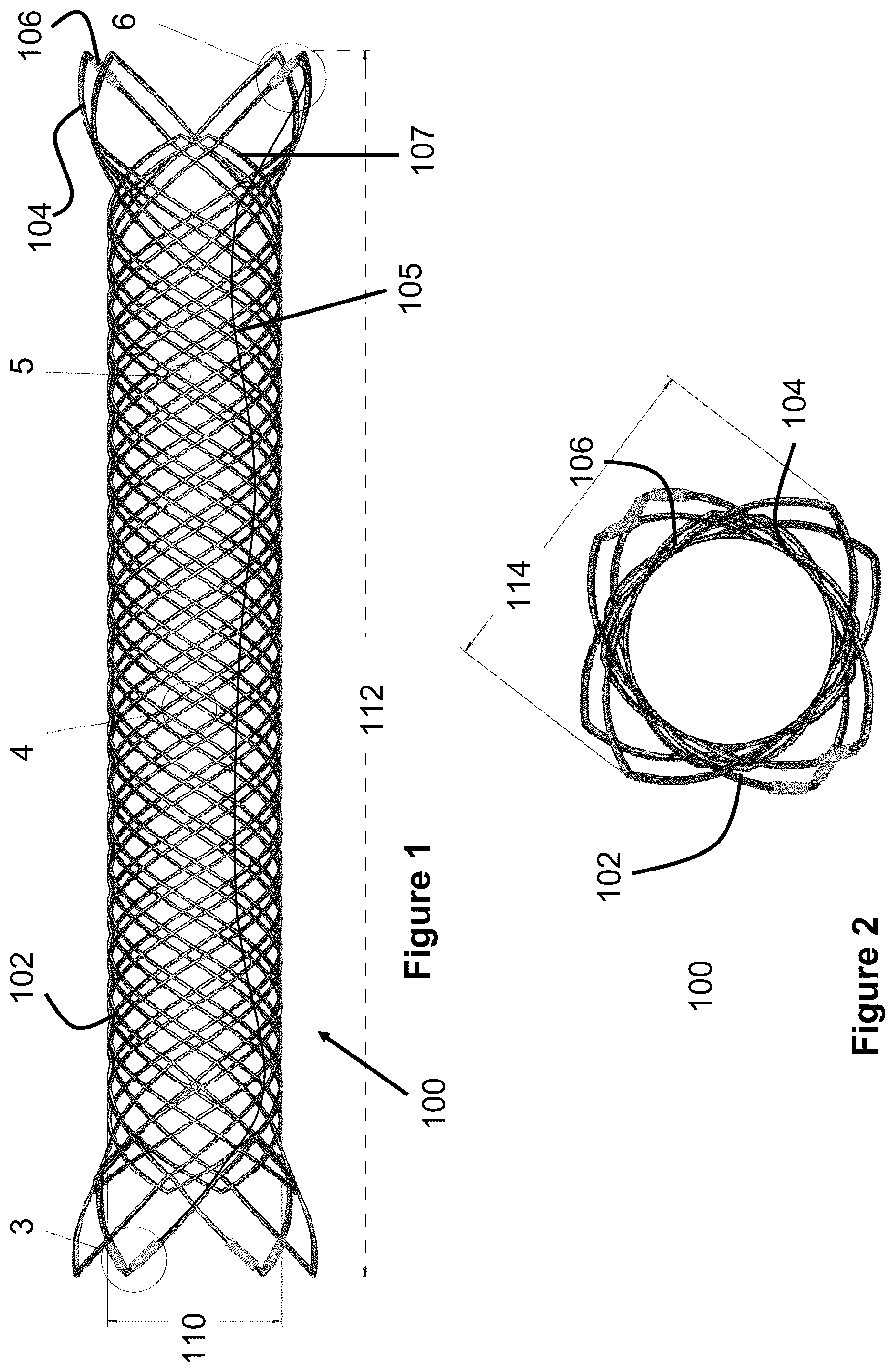 Patent US12167975 — Stent and stent delivery device — Figure 1