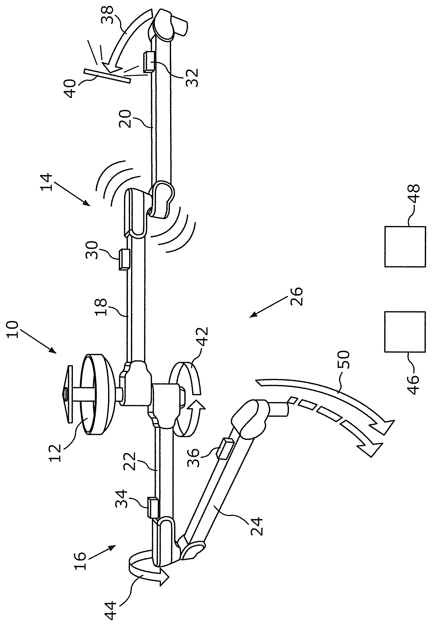 Patent US12167983 — Supporting arm system for a medical device, method for operating a support arm system for a medical device, method for operating a support arm system, and method for designing a support arm system — Figure 1