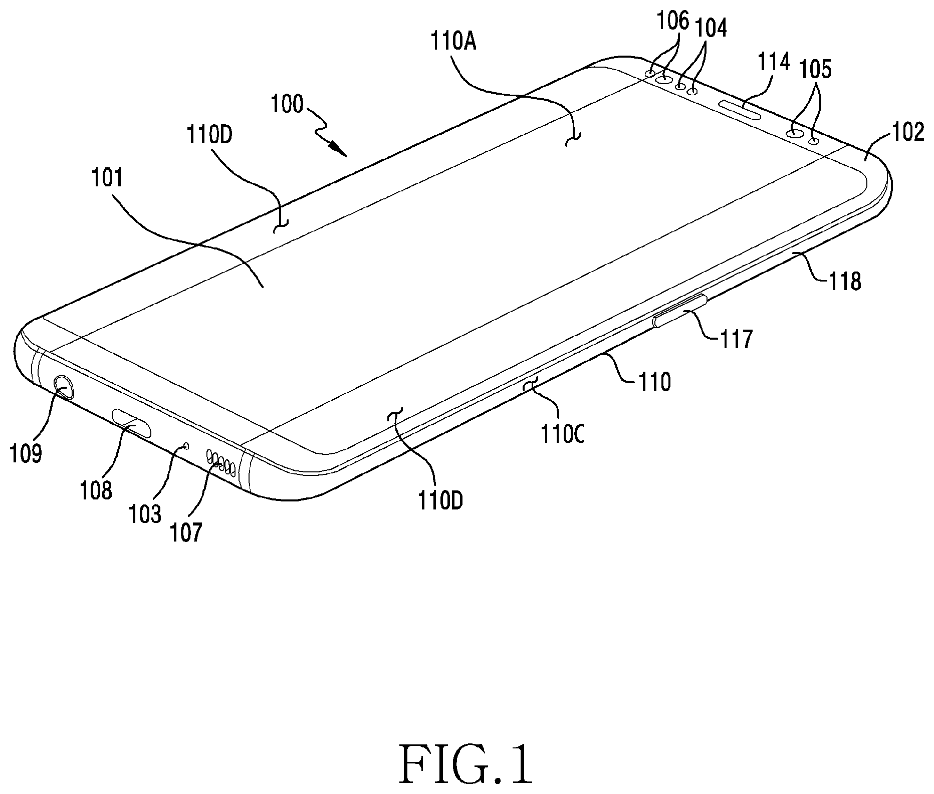 Patent US12171080 — Cover of electronic device, and method for manufacturing same — Figure 1