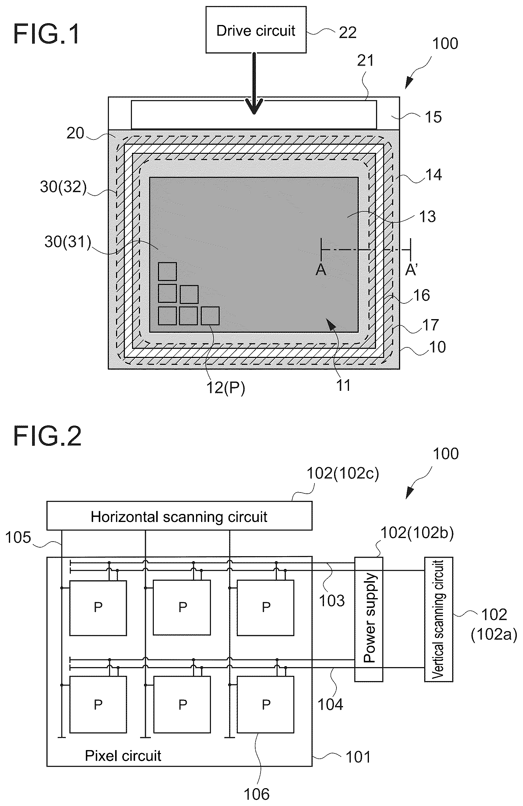 Patent US12171112 — Display device and electronic apparatus — Figure 1