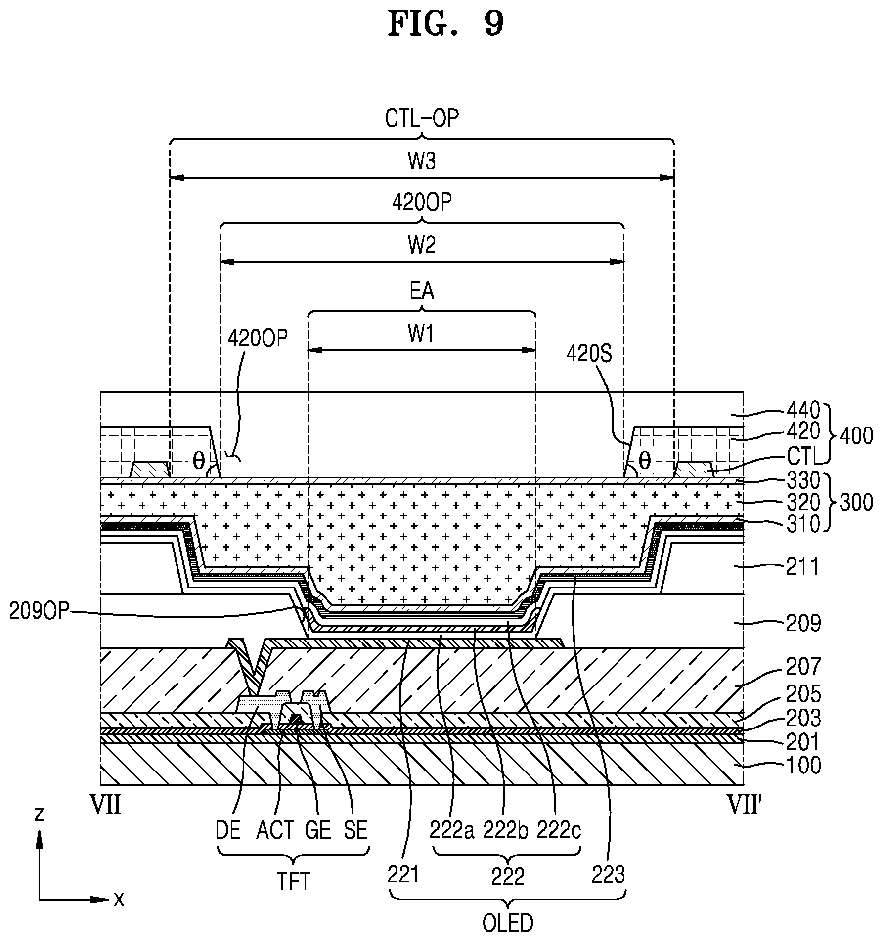 Patent US12171116 Figure 9 – Display apparatus