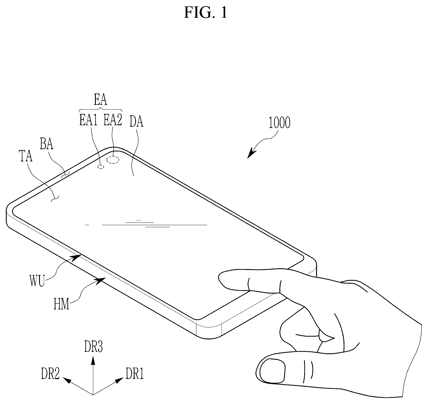 Patent US12171131 Figure 1 – Display device including insulating layer defining opening