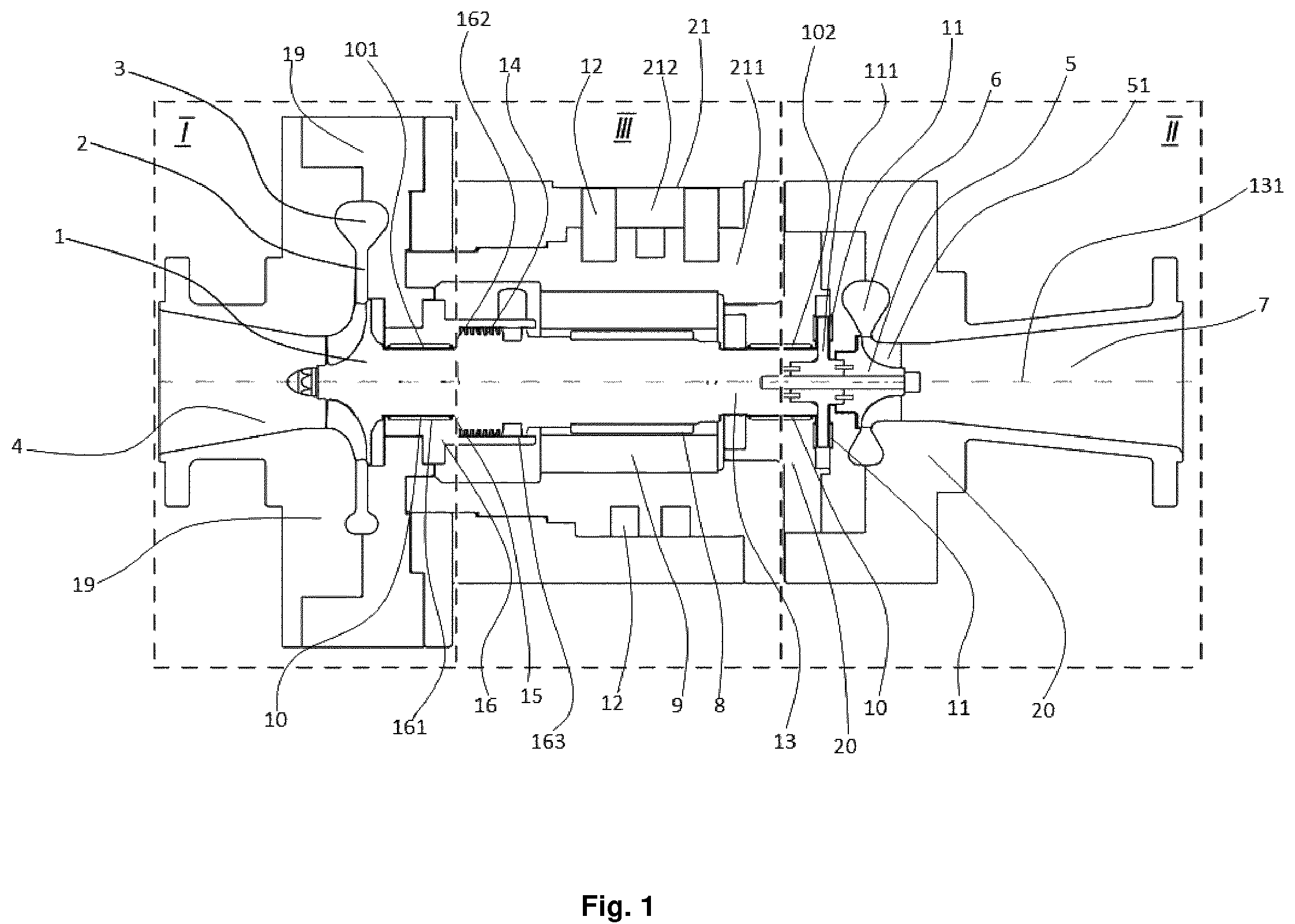 Patent US12173722 — Turbo compressor assembly of a cooling machine — Figure 1