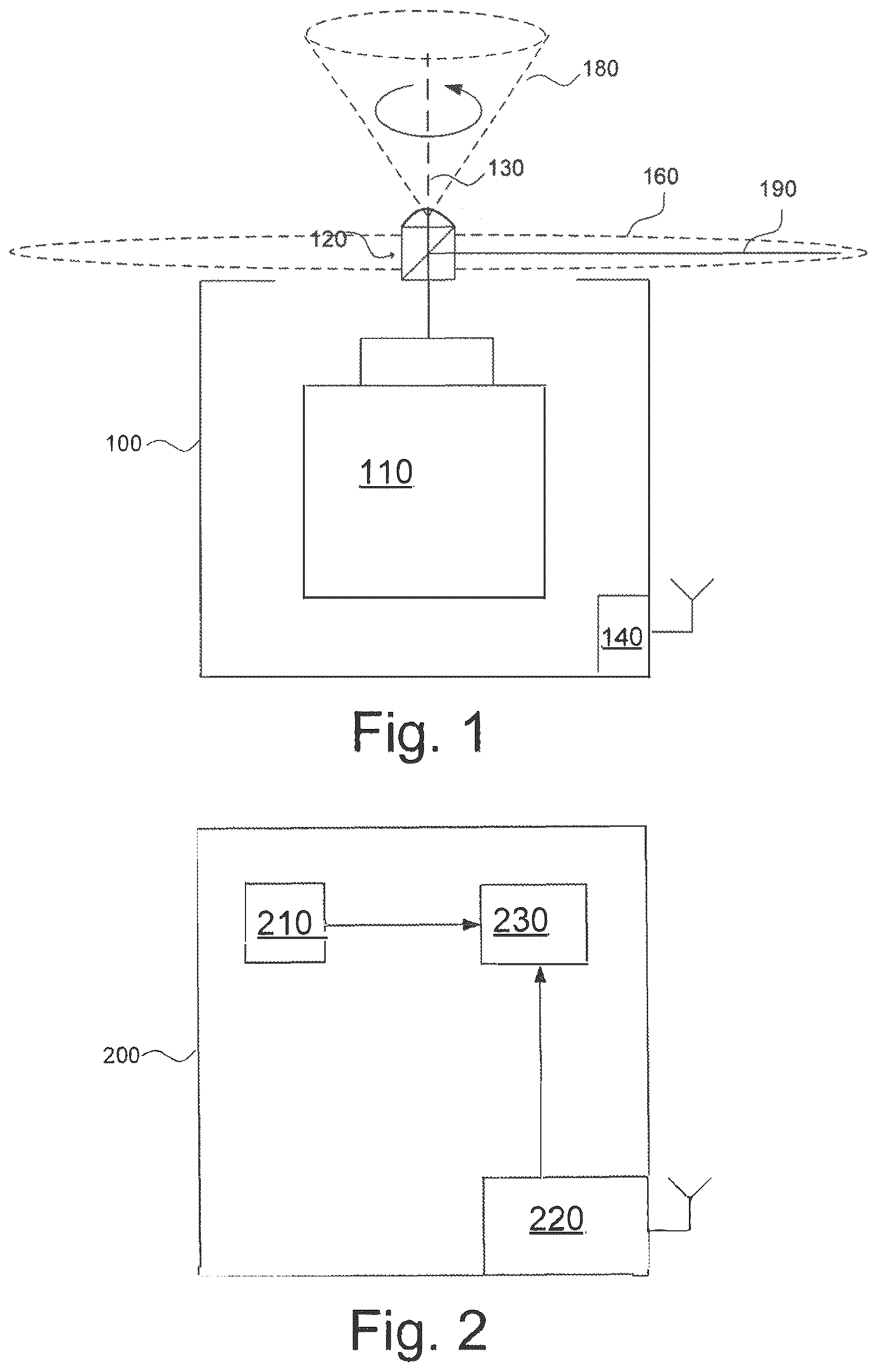 Patent US12174019 — Laser device and laser beam detector for detecting light of a laser device — Figure 1