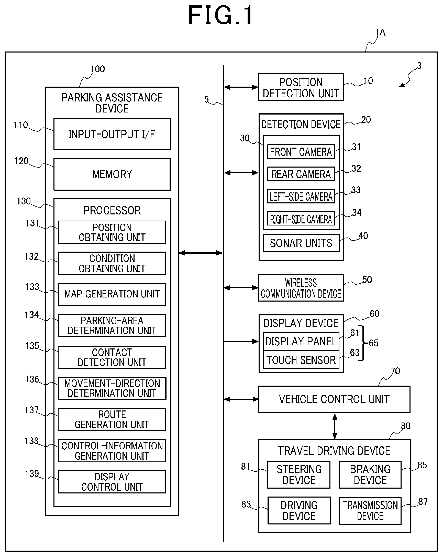 Patent US12174031 Figure 1 – Parking assistance device and parking assistance method