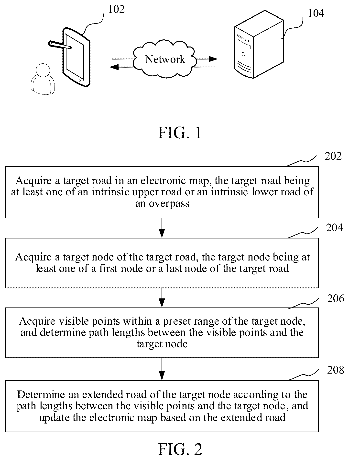 Patent US12174041 — Road updating method and apparatus for electronic map, computer device, and storage medium — Figure 1