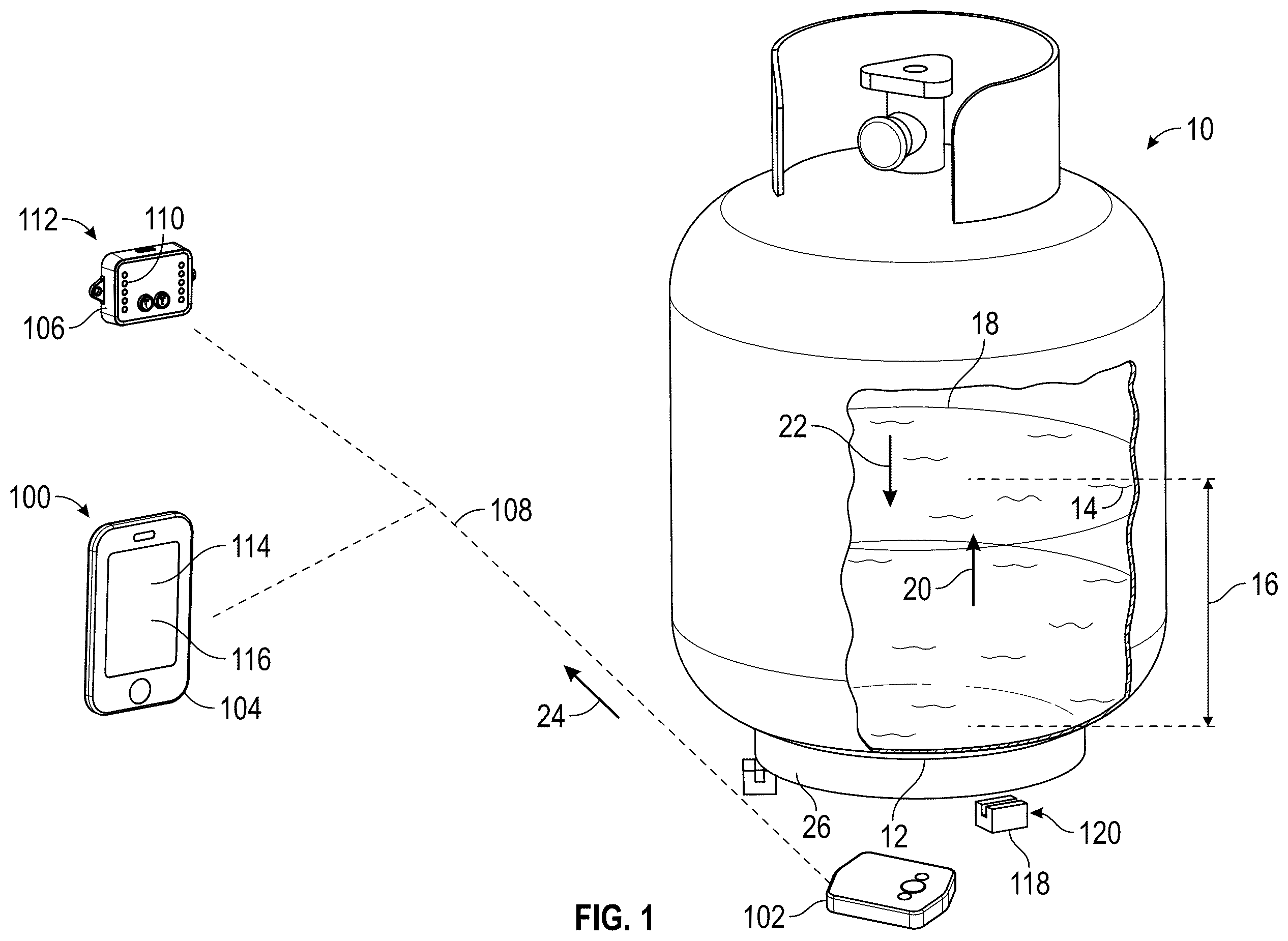 Patent US12174053 Figure 1 – Tank sensors