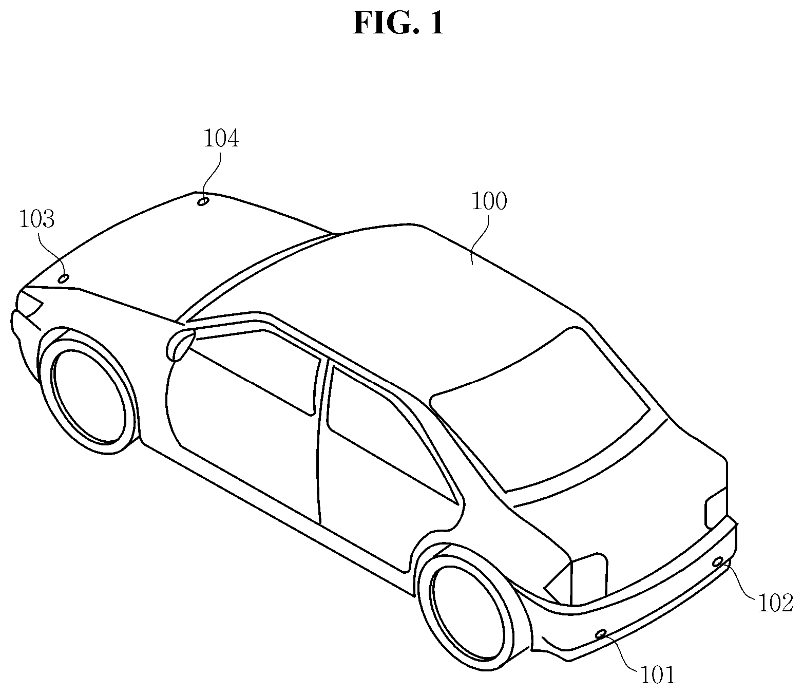 Patent US12174060 — Method and apparatus for sensing impact on vehicle based on acoustic sensor and acceleration sensor — Figure 1