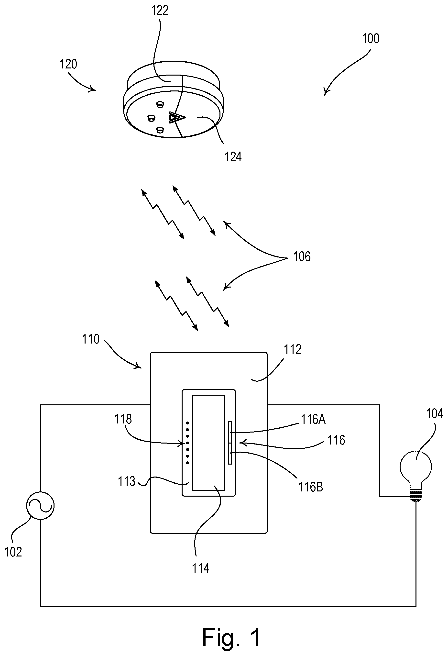 Patent US12174061 — Wireless battery-powered daylight sensor — Figure 1