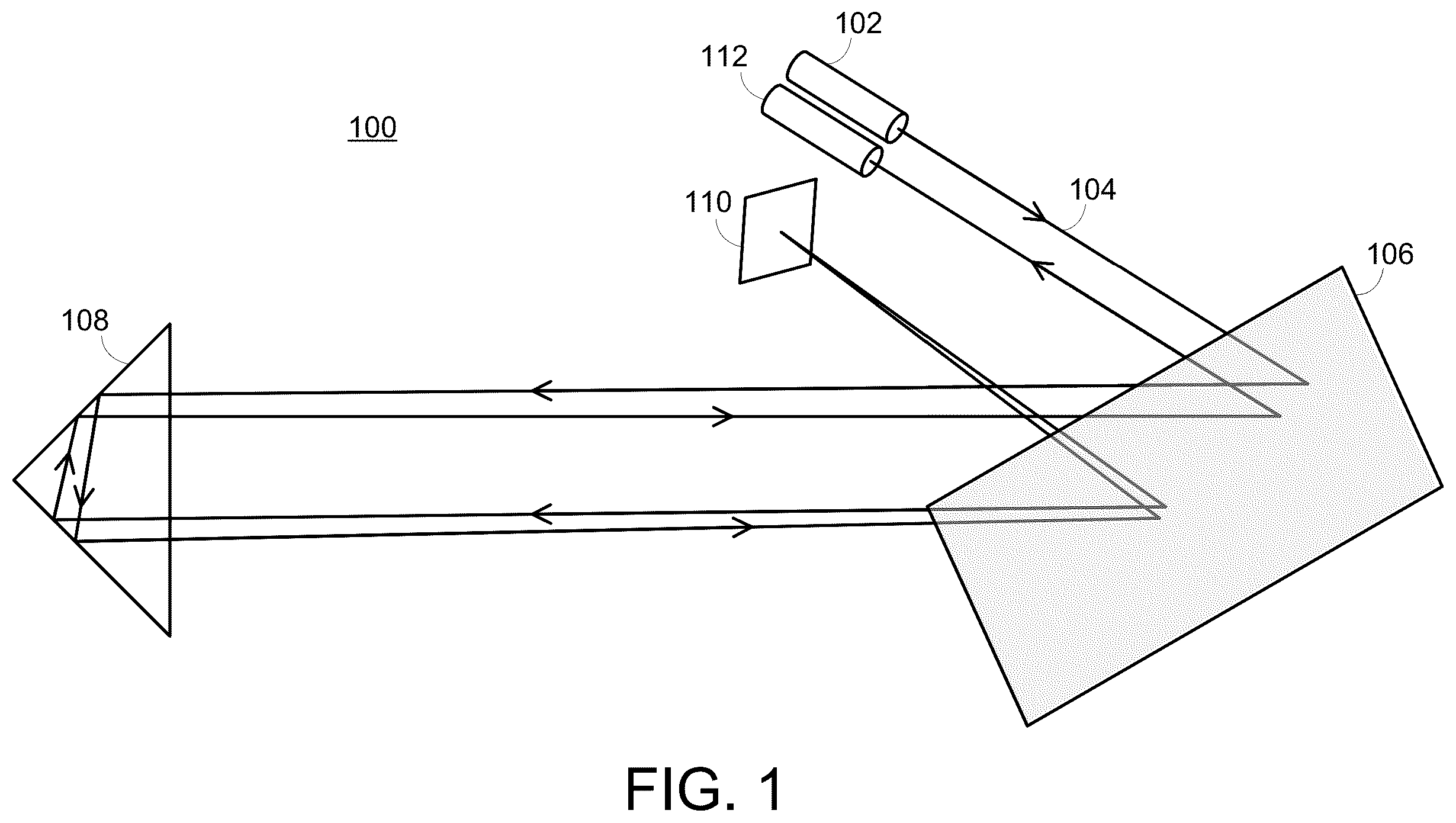 Patent US12174066 — Reducing polarization dependent loss (PDL) in a grating-based optical spectrum analyzer (OSA) — Figure 1