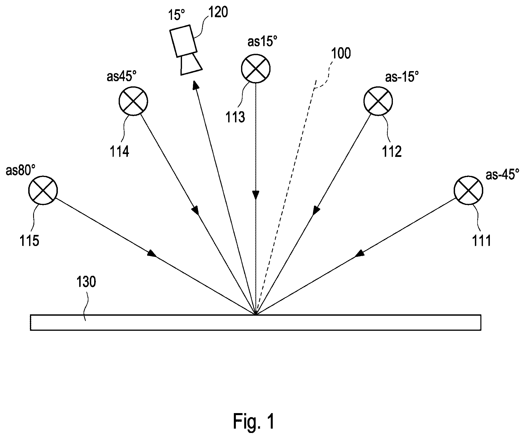 Patent US12174073 — Method and device for identification of effect pigments in a target coating — Figure 1
