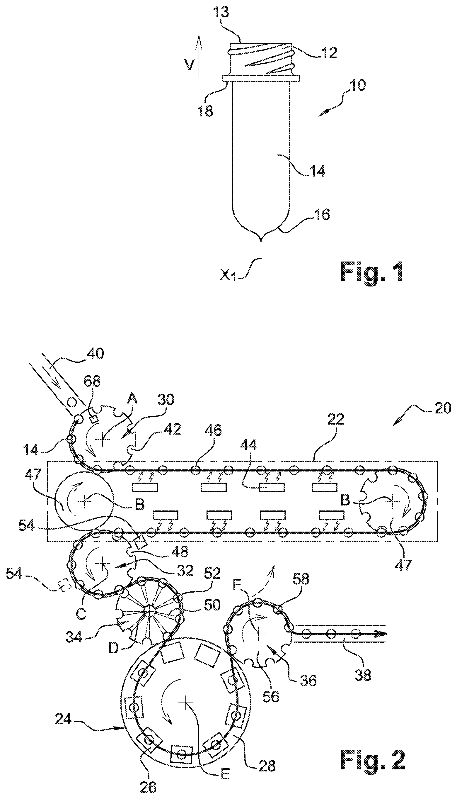 Patent US12174077 — Method for individual measurement of the temperature of a preform — Figure 1