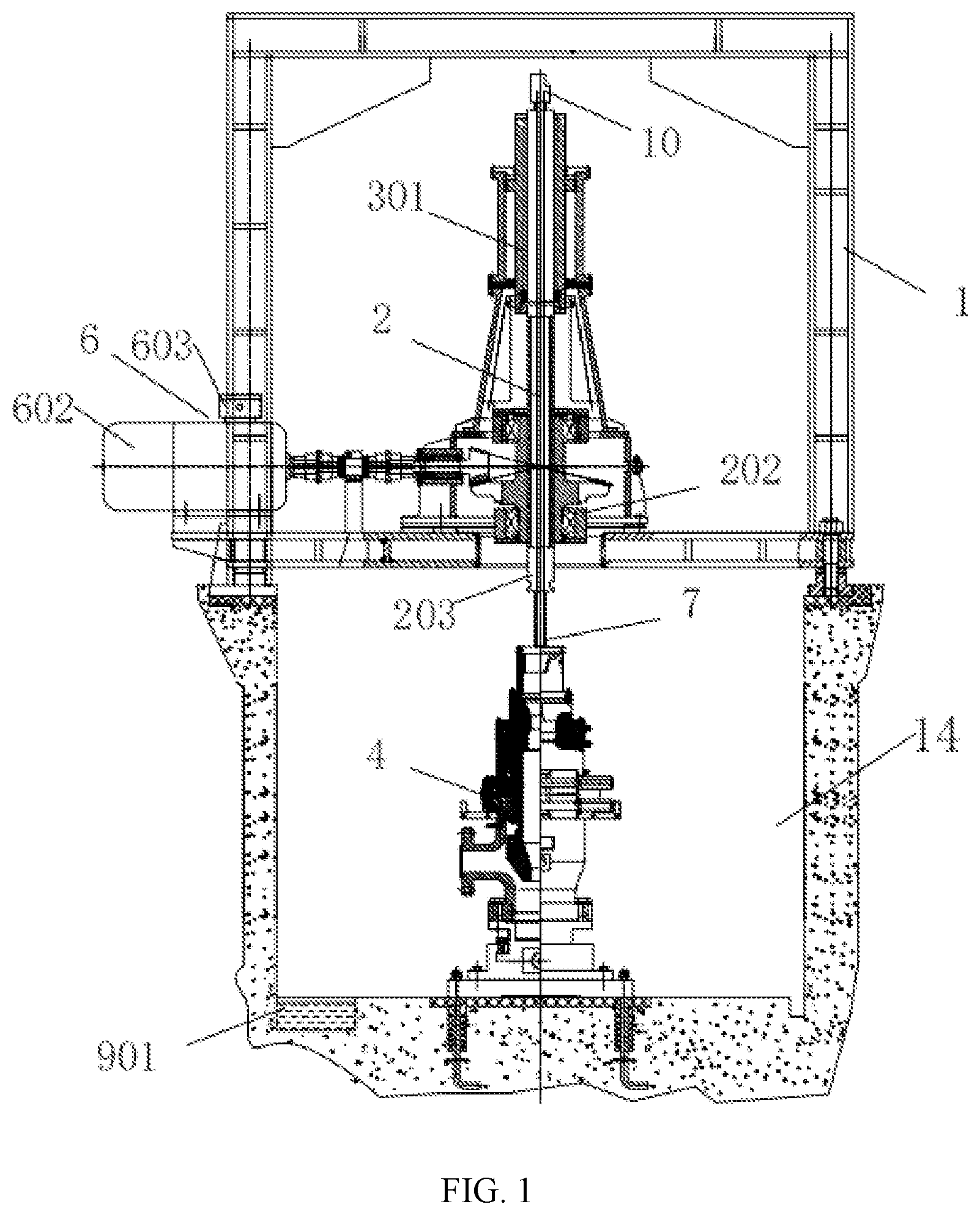 Patent US12174082 — Integrated detection test device for drill bit and rotary blowout preventer and detection method thereof — Figure 1