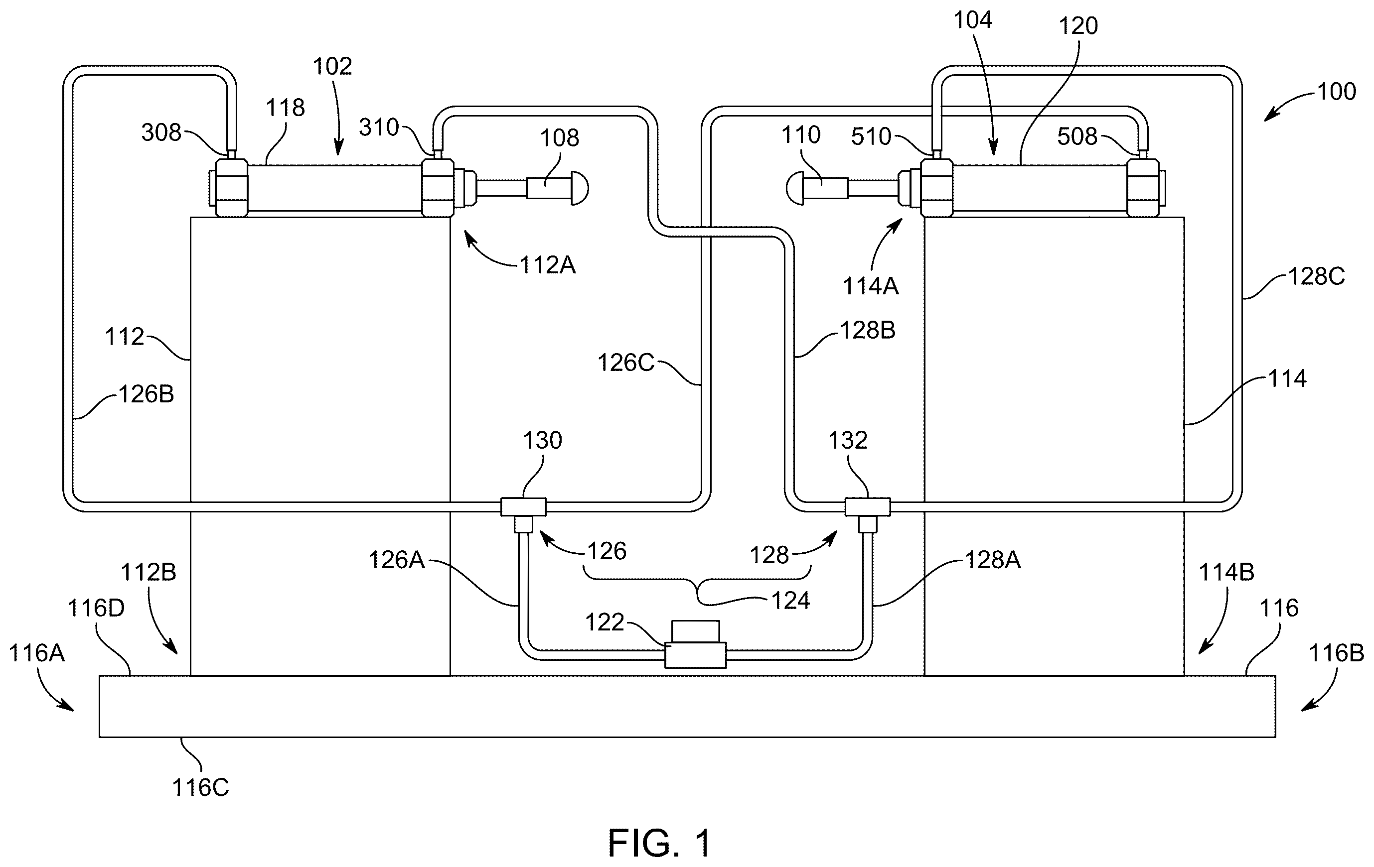 Patent US12174094 — Twin pneumatic hammer — Figure 1