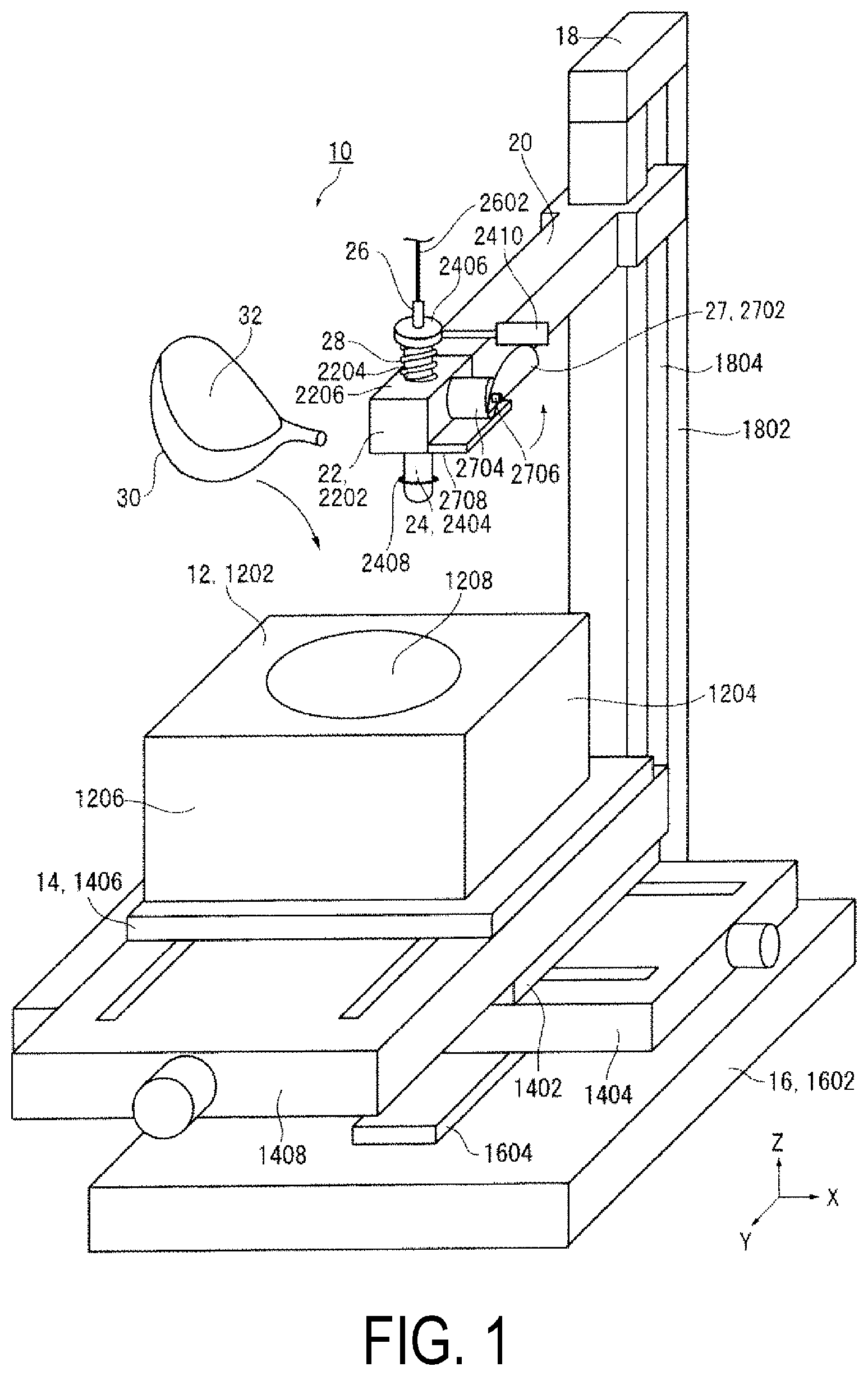 Patent US12174155 — Rigidity characteristic measurement method and rigidity characteristic measurement device — Figure 1