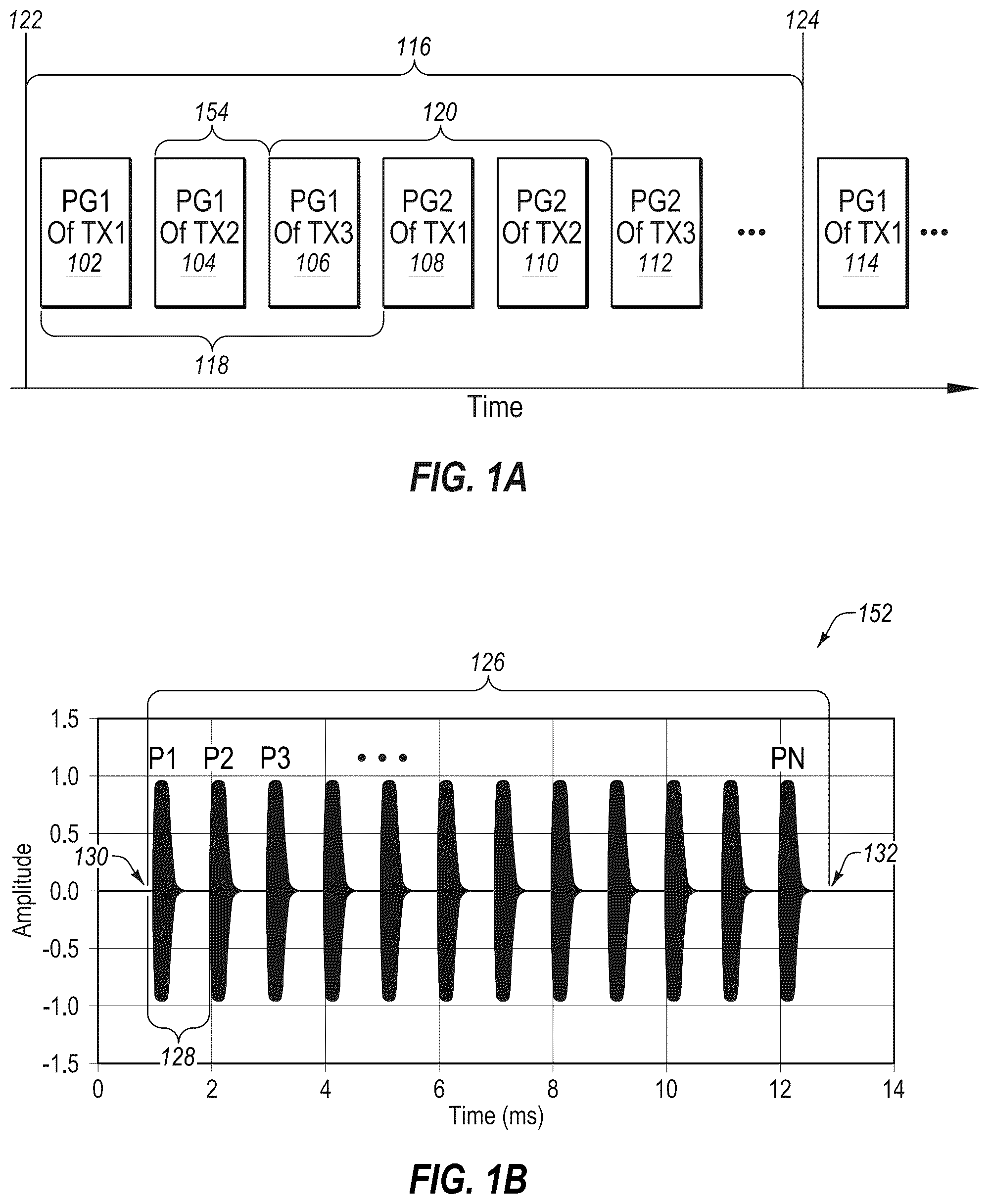Patent US12174284 — Transmission of signals for ranging, timing, and data transfer — Figure 1