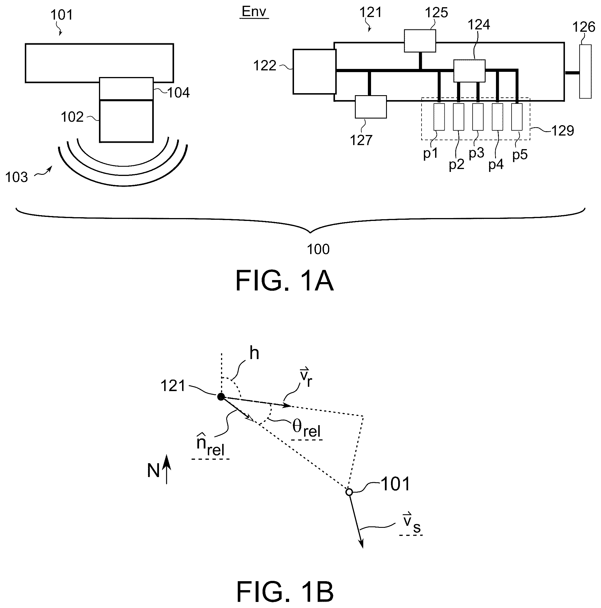 Patent US12174285 — Single-receiver doppler-based sound source localization to track underwater target — Figure 1