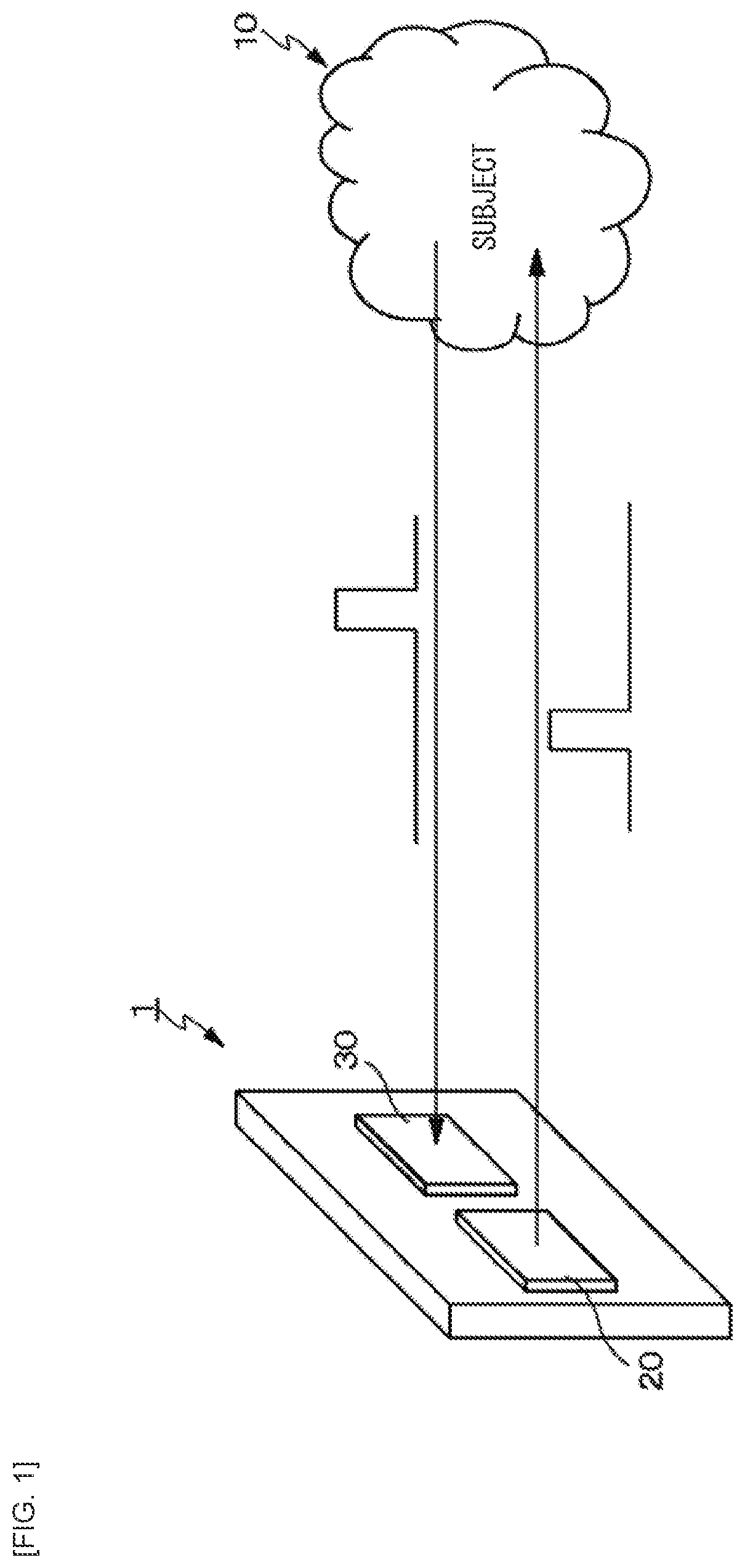 Patent US12174297 — Distance measurement device, method of controlling distance measurement device, and electronic apparatus — Figure 1