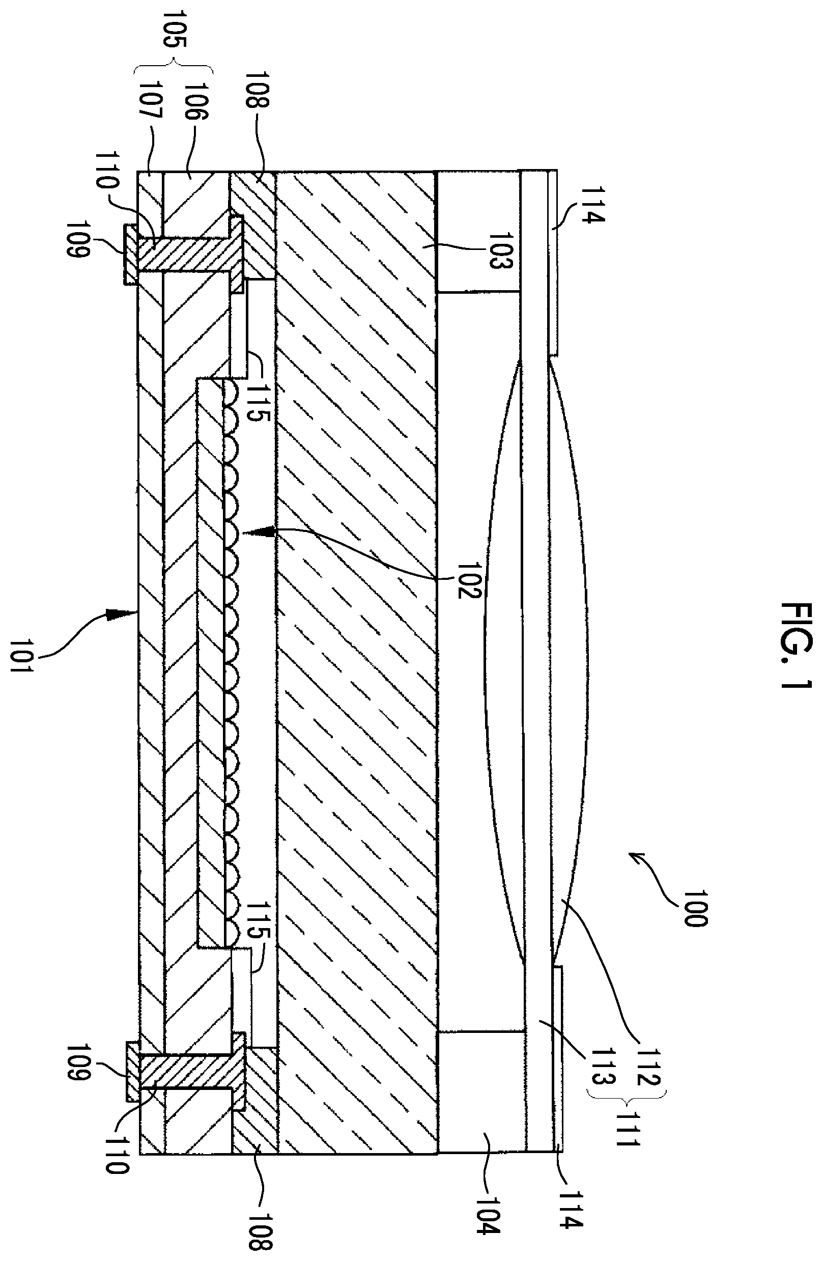 Patent US12174340 — Composition, light shielding film, color filter, optical element, sensor, solid-state imaging element, and headlight unit — Figure 1