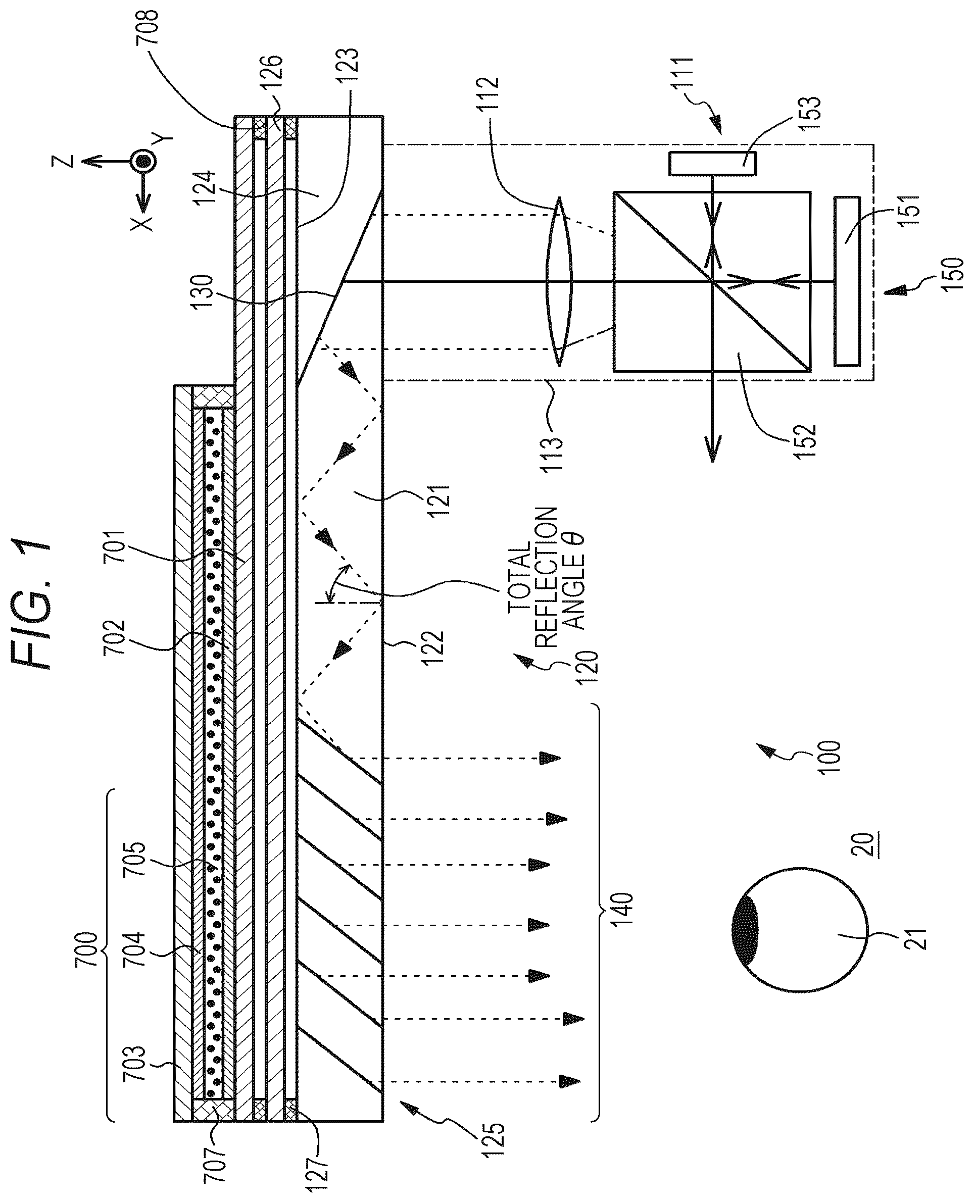 Patent US12174366 Figure 1 – Display apparatus and initial setting method for display apparatus