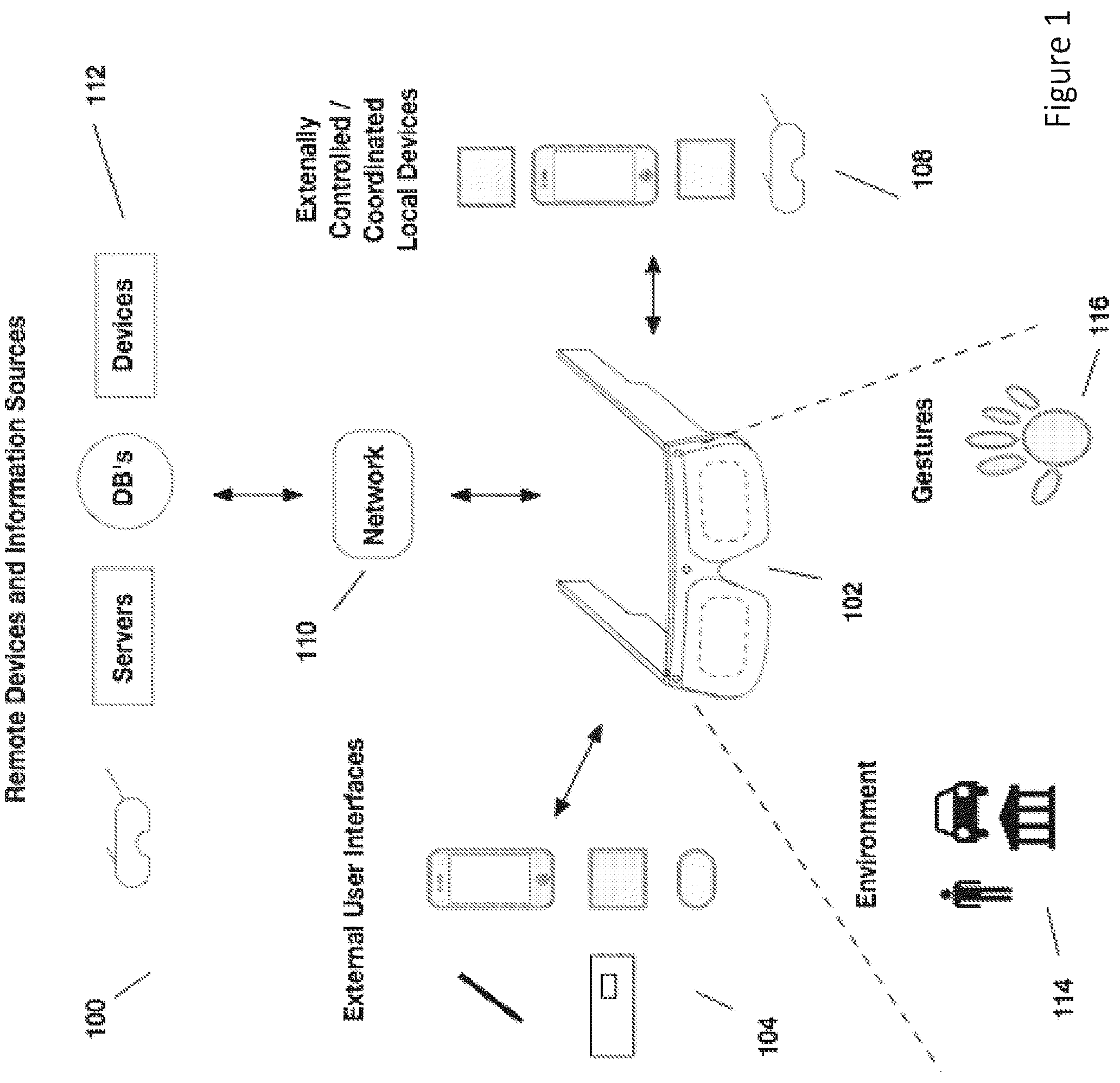 Patent US12174378 — External user interface for head worn computing — Figure 1