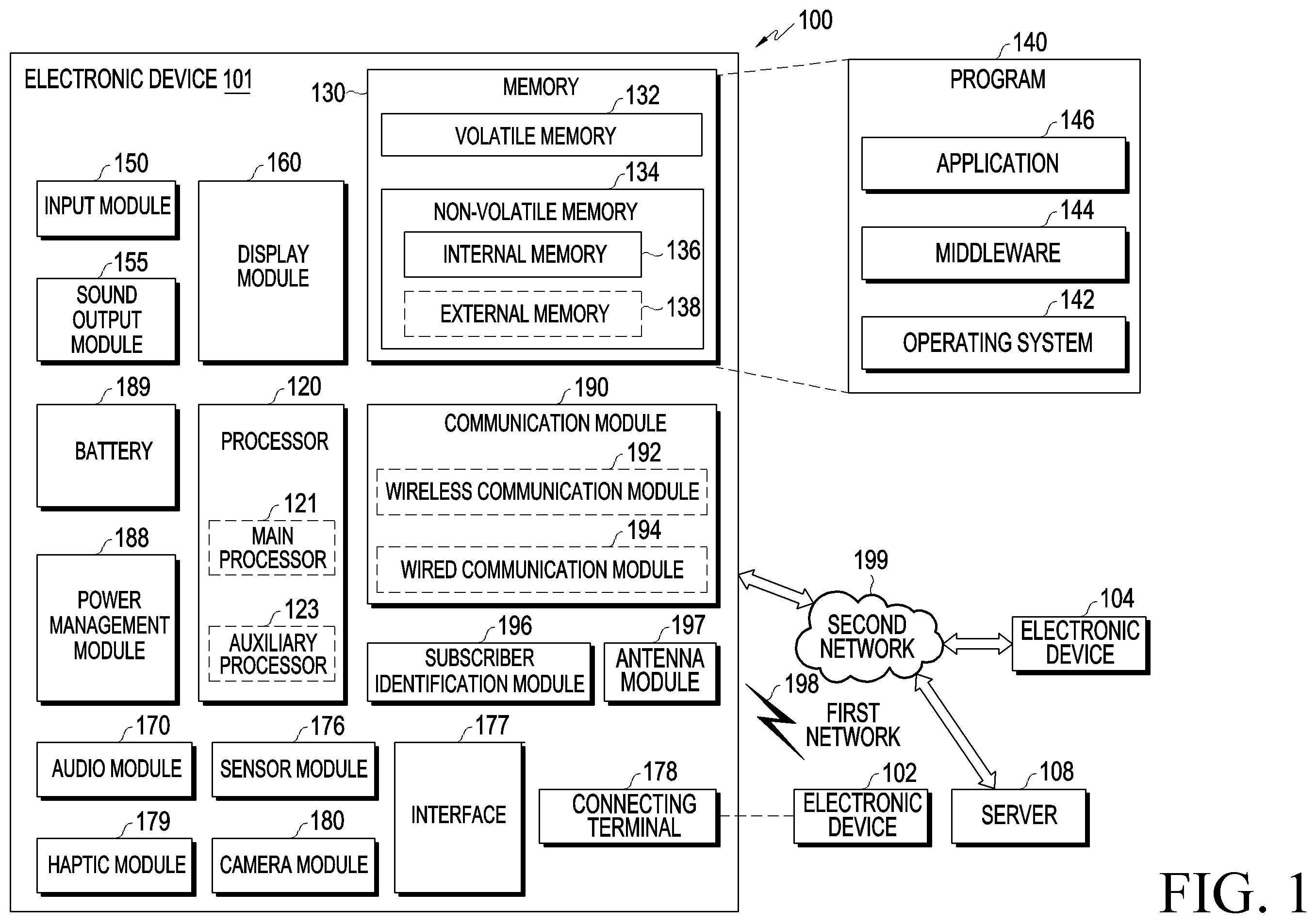Patent US12174389 — Wearable electronic device comprising speaker module — Figure 1