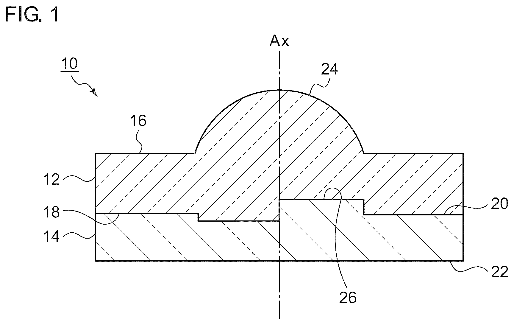 Patent US12174399 Figure 1 – Optical component and method of manufacturing optical component
