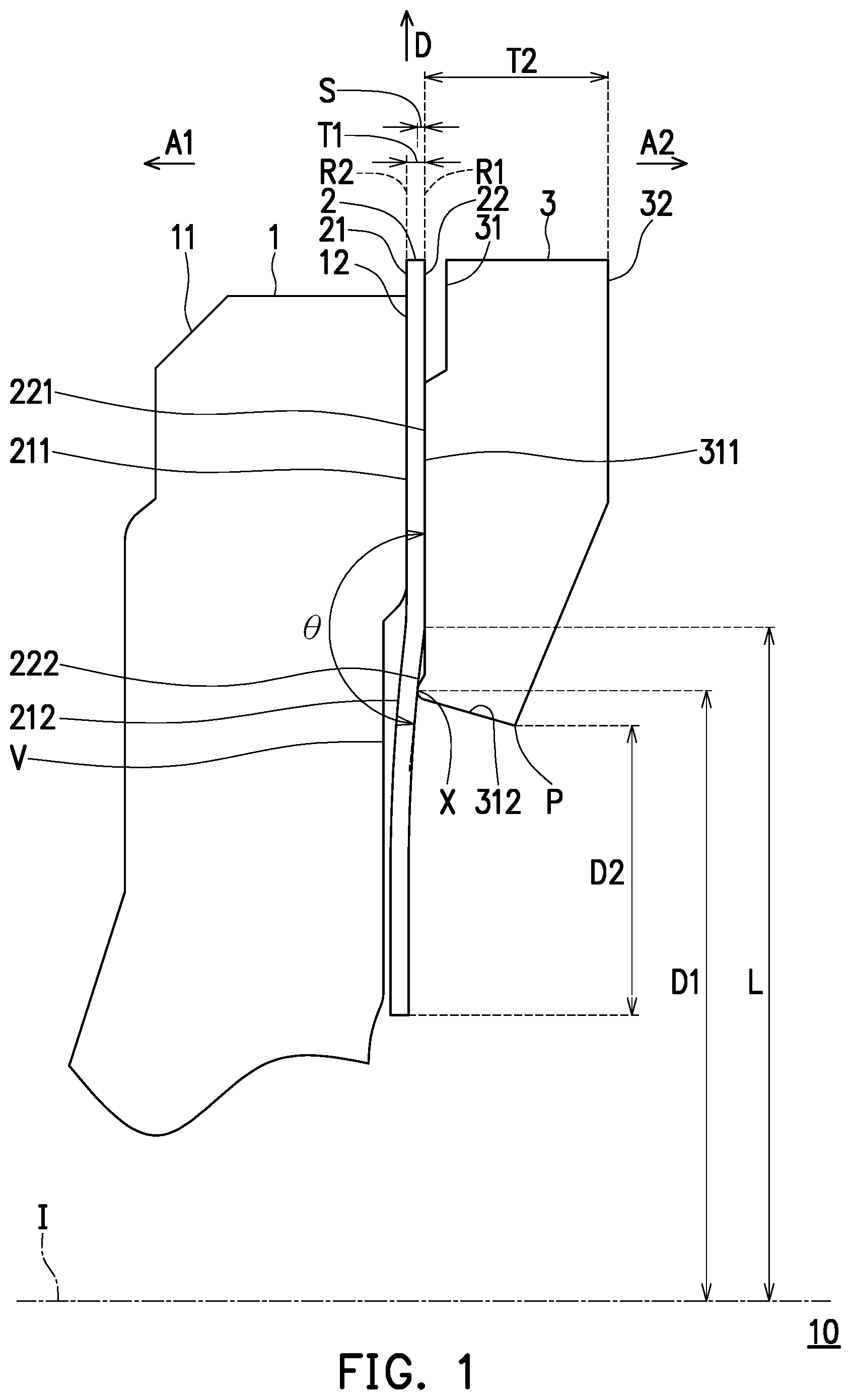 Patent US12174401 Figure 1 – Optical lens