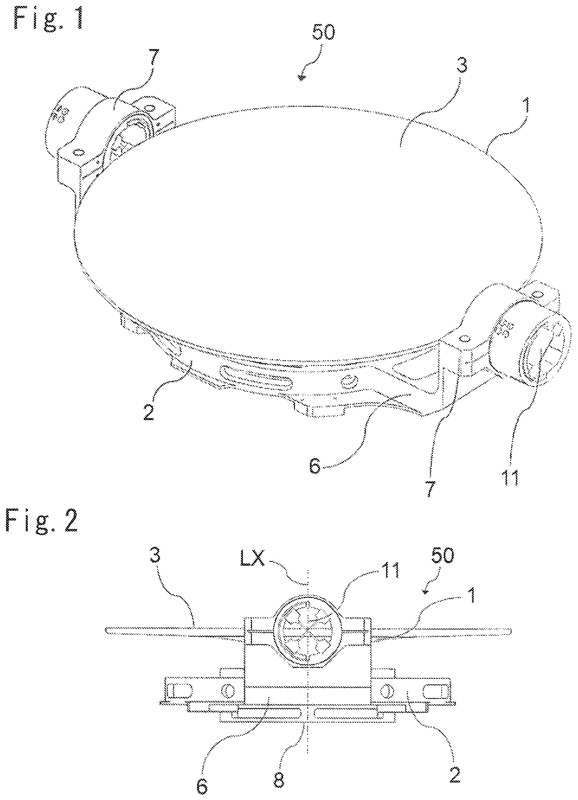 Patent US12174452 — Mirror support mechanism and optical device — Figure 1