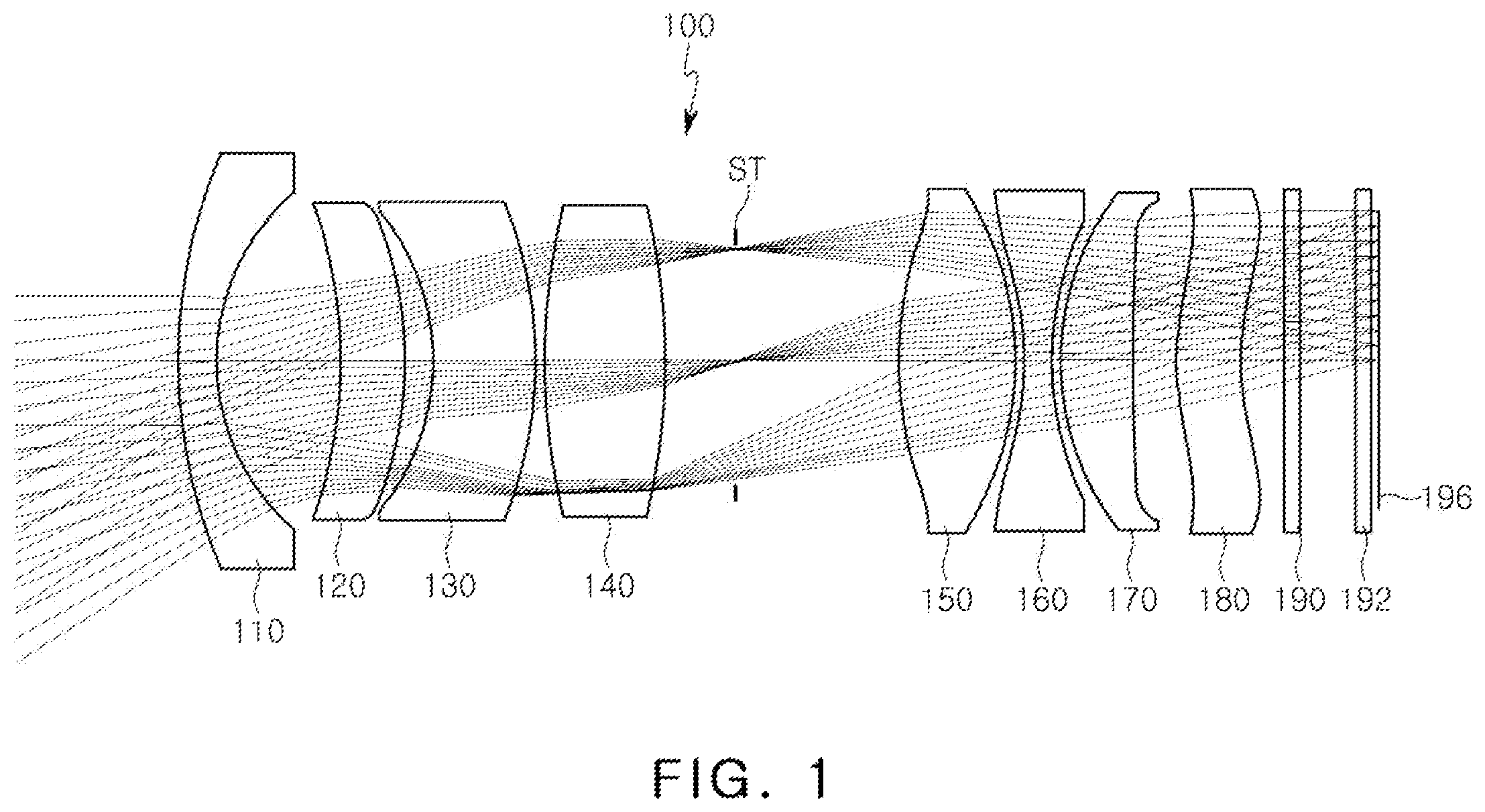 Patent US12174457 Figure 1 – Image capturing lens system