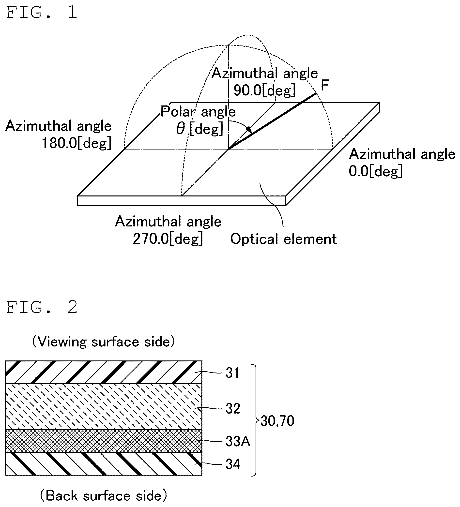Patent US12174483 — Optical element and display device — Figure 1