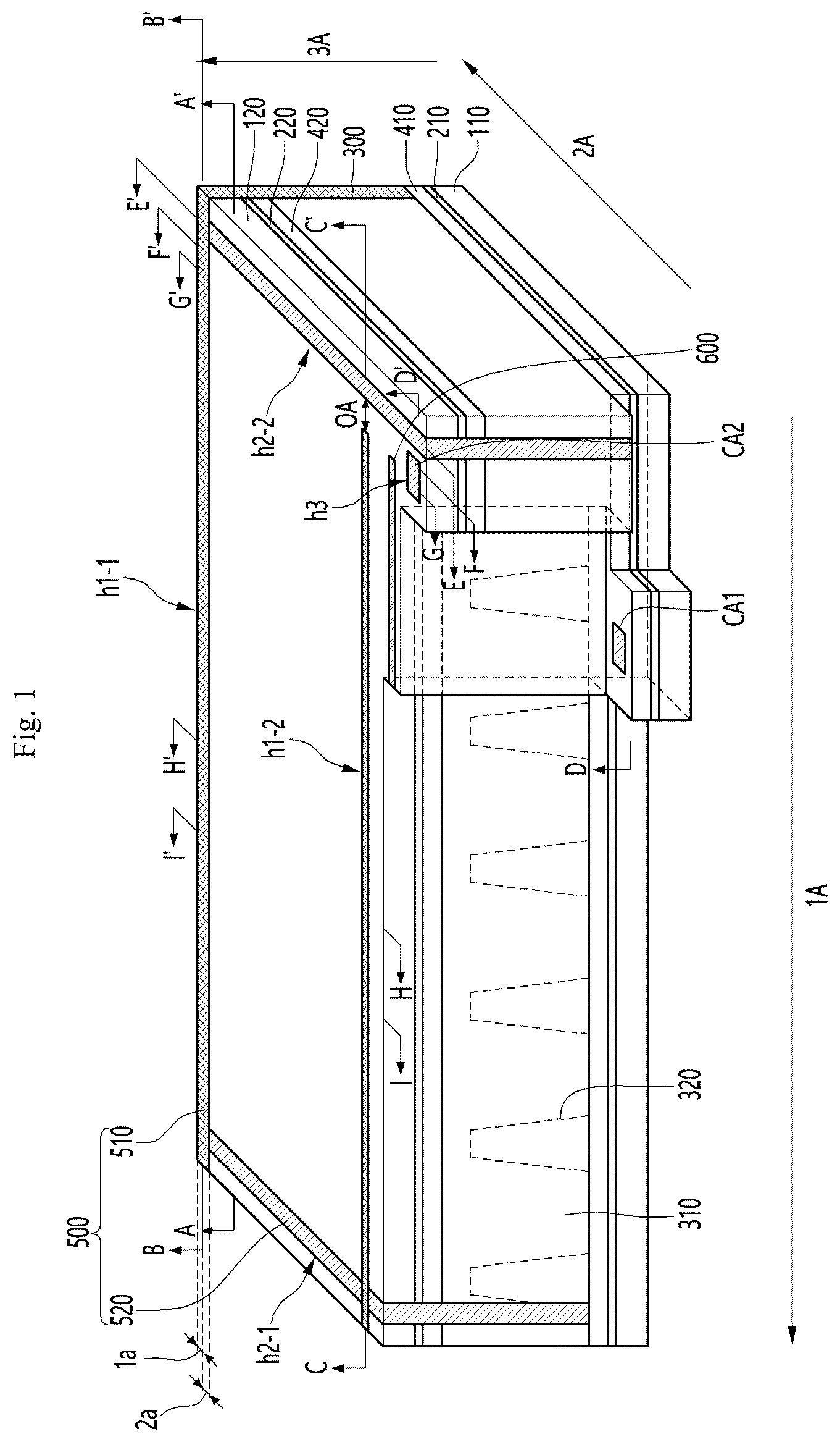 Patent US12174490 — Light path control member and display device comprising same — Figure 1