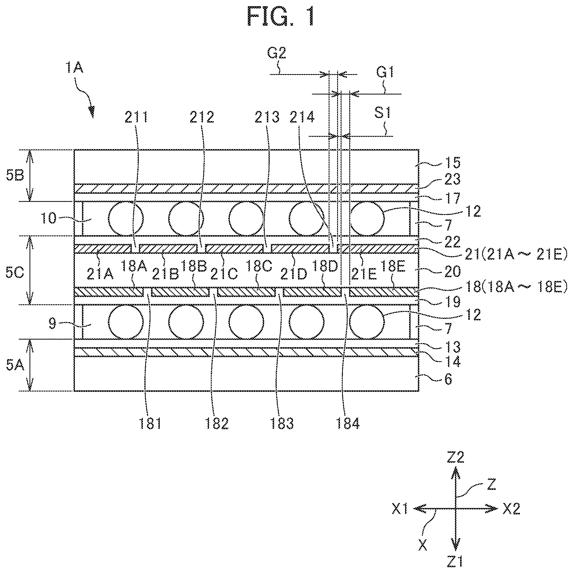 Patent US12174494 — Light control member and light control device — Figure 1