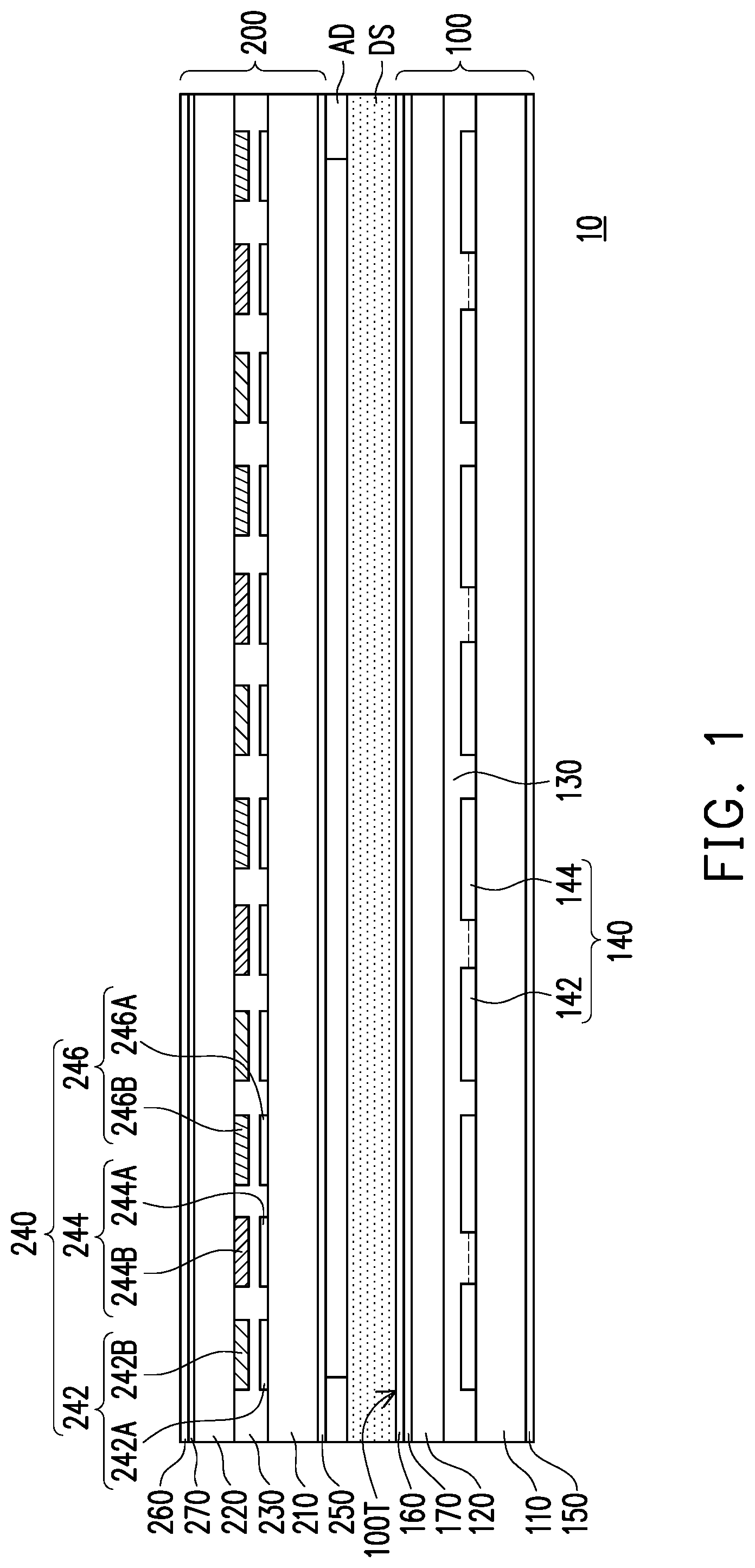 Patent US12174496 — Display device — Figure 1