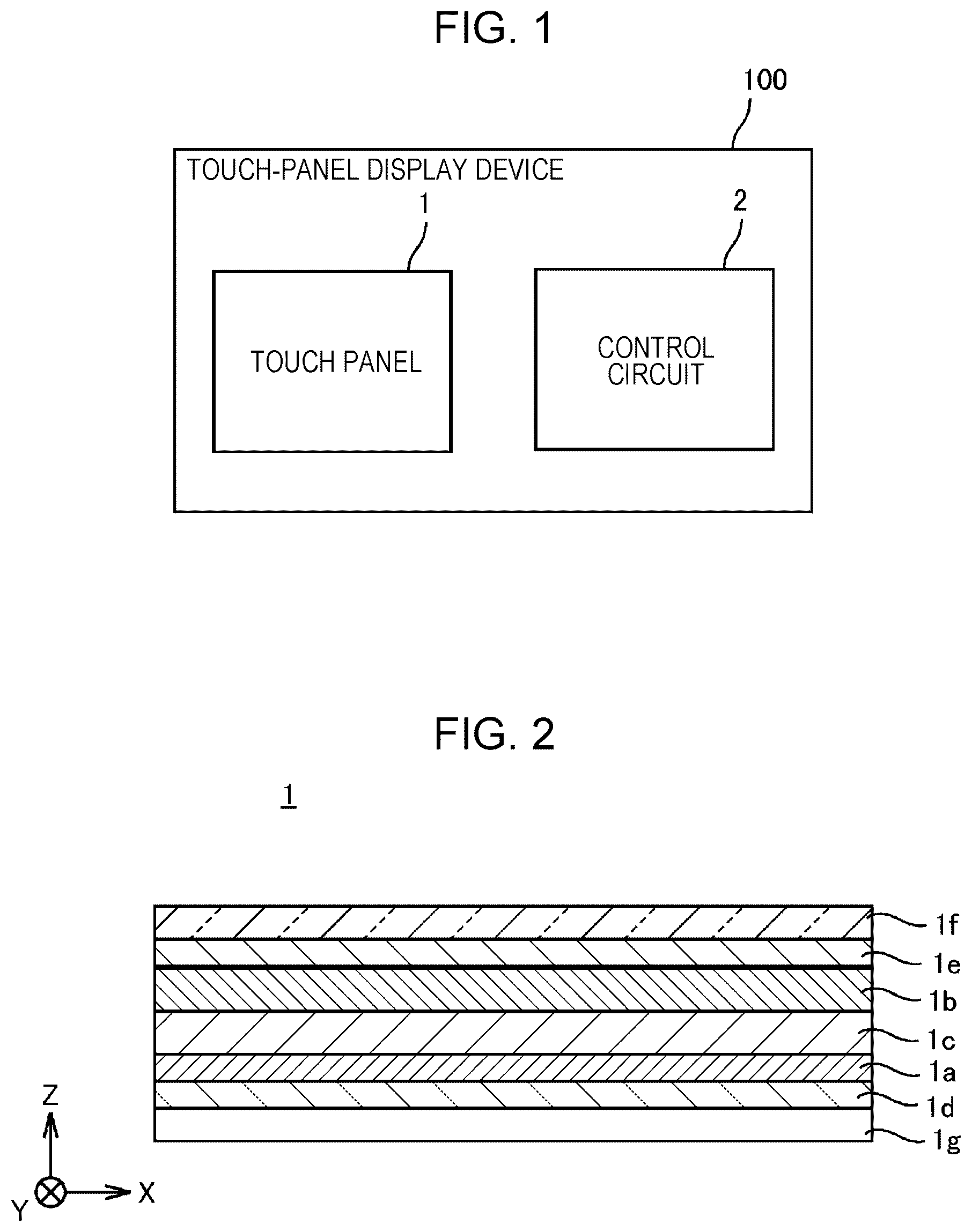 Patent US12174502 — Active-matrix substrate, display device and touch panel — Figure 1