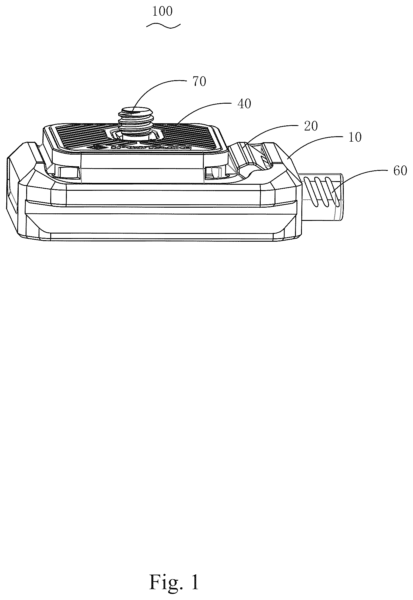 Patent US12174519 — Quick attachable and detachable fixing apparatus for photographic equipment — Figure 1