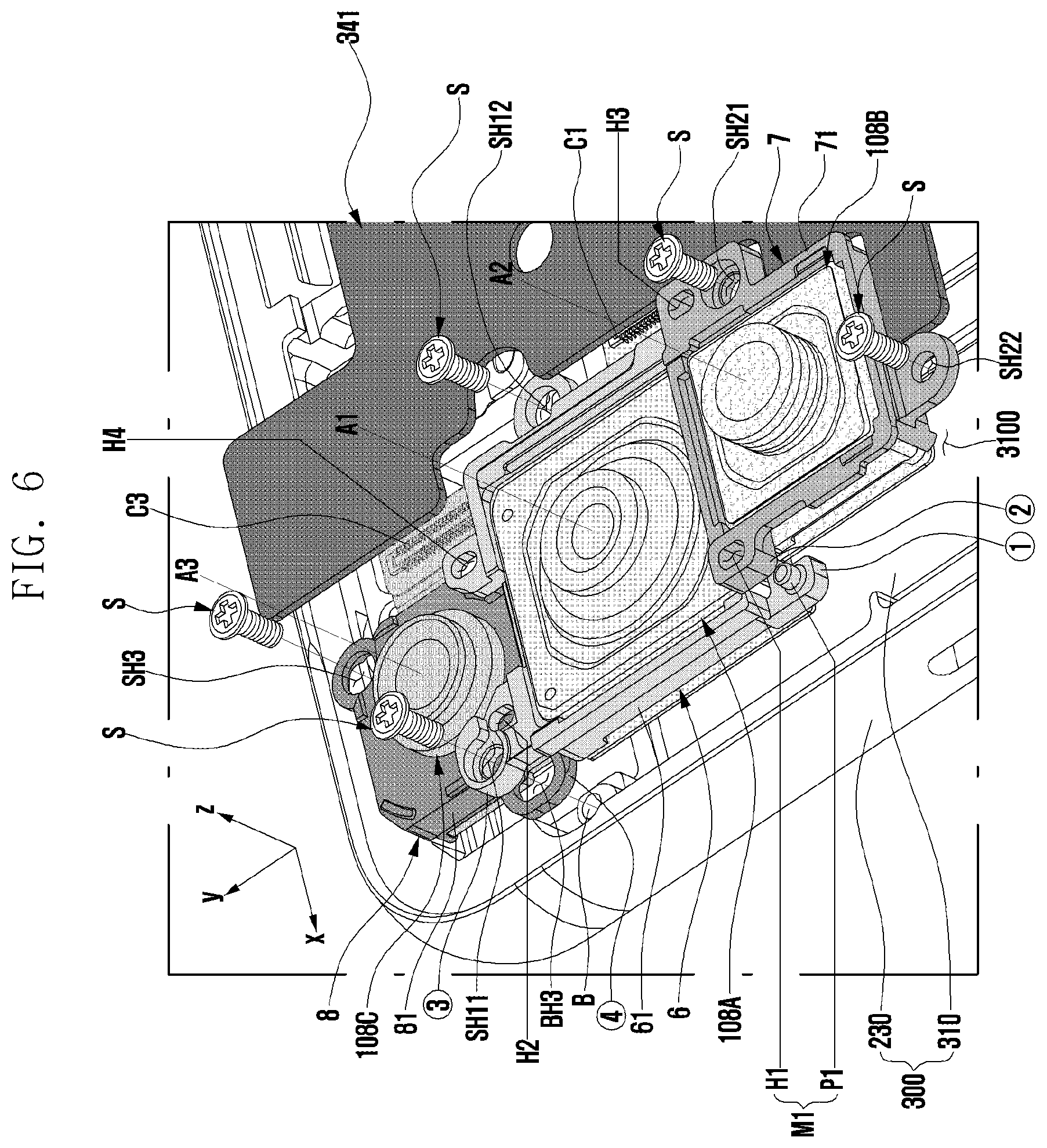 Patent US12174522 Figure 6 – Camera bracket and electronic device including same