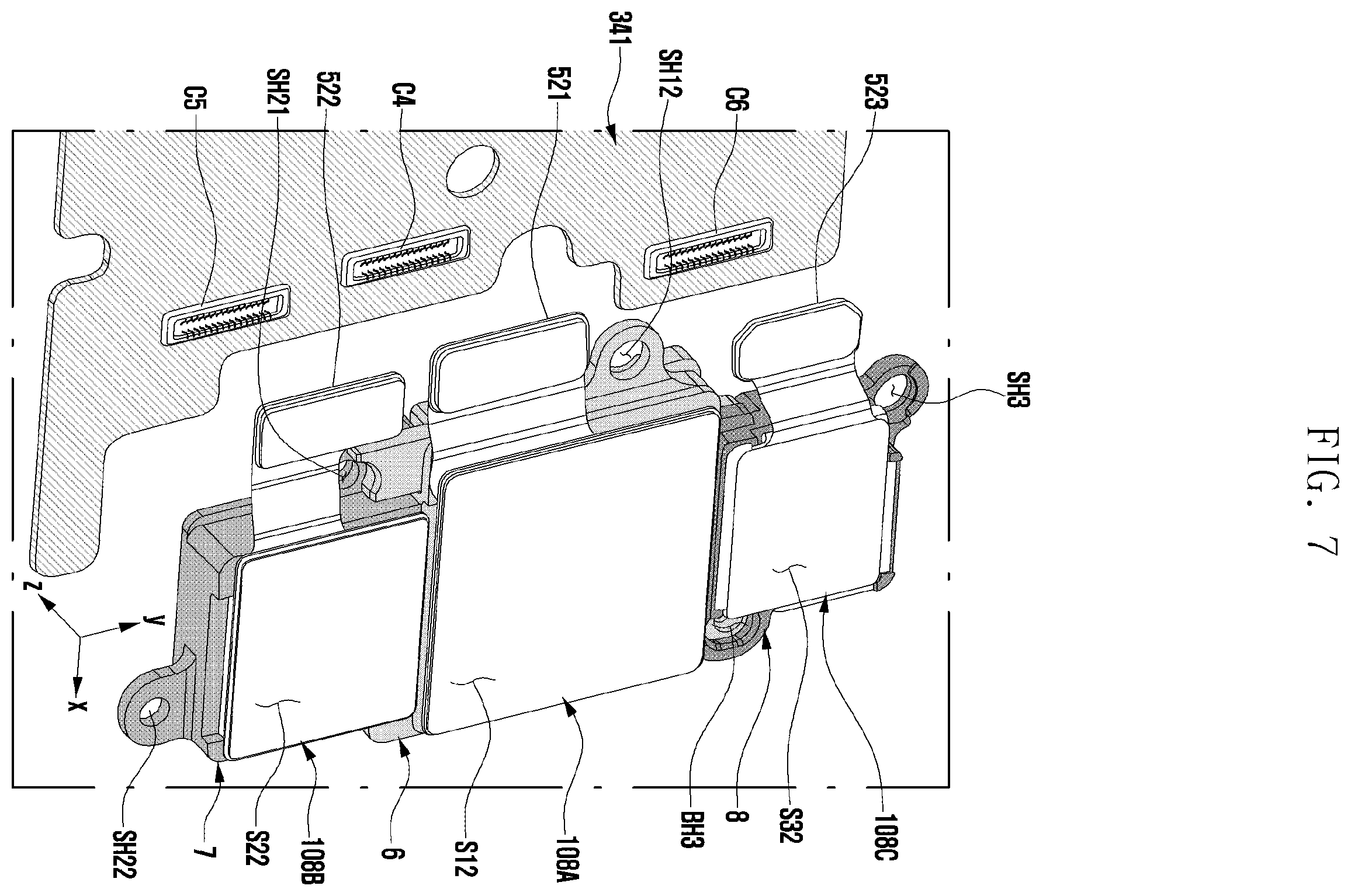 Patent US12174522 Figure 7 – Camera bracket and electronic device including same