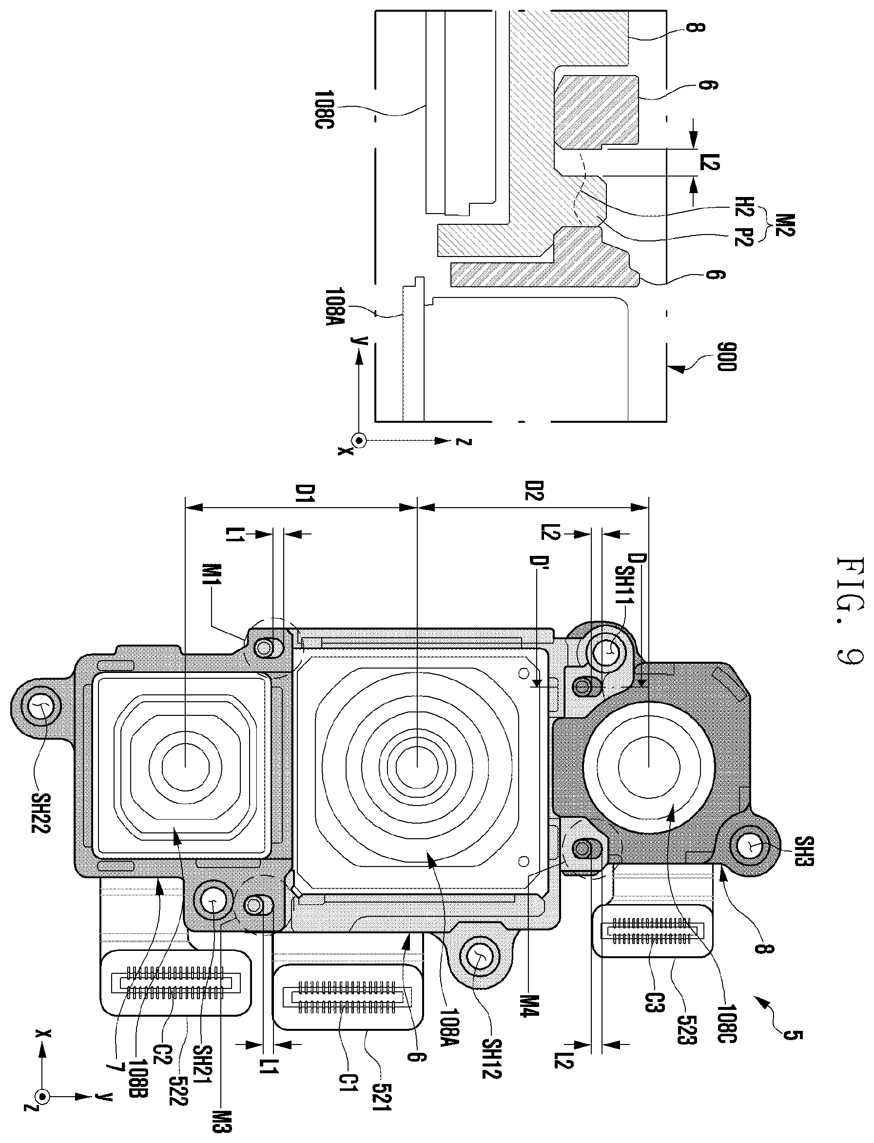 Patent US12174522 Figure 9 – Camera bracket and electronic device including same