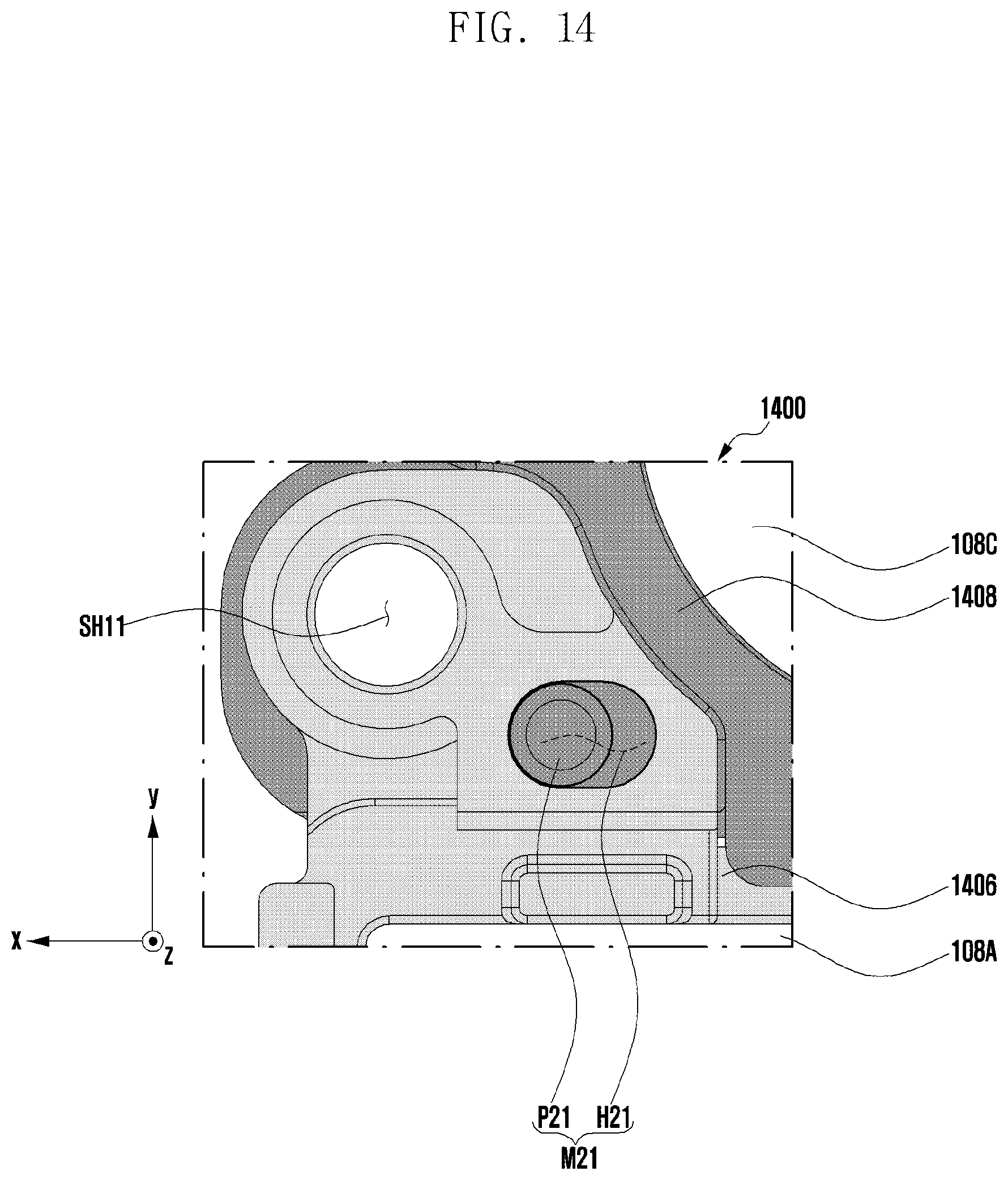 Patent US12174522 Figure 14 – Camera bracket and electronic device including same