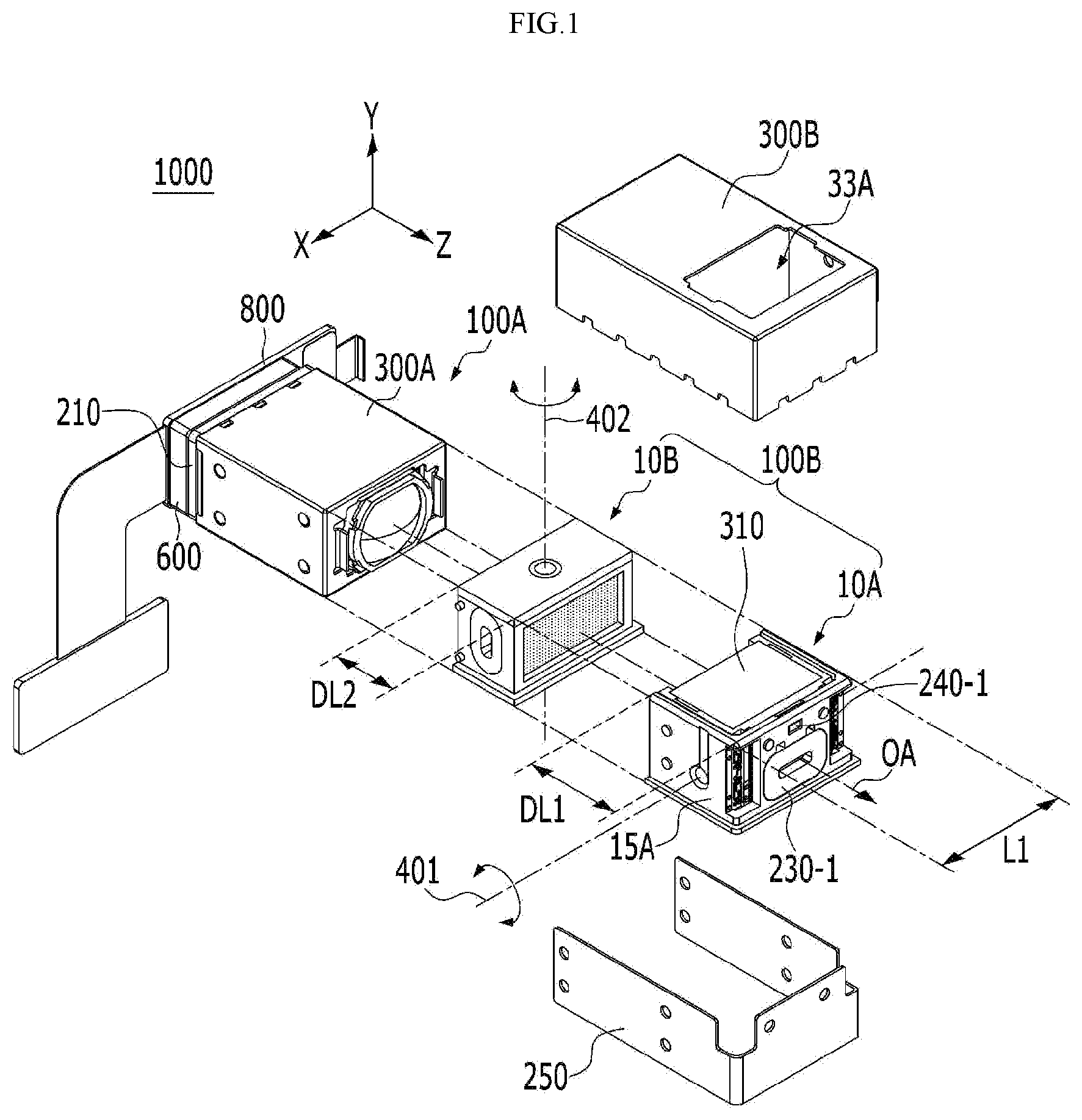 Patent US12174523 — Camera module and optical device comprising same — Figure 1