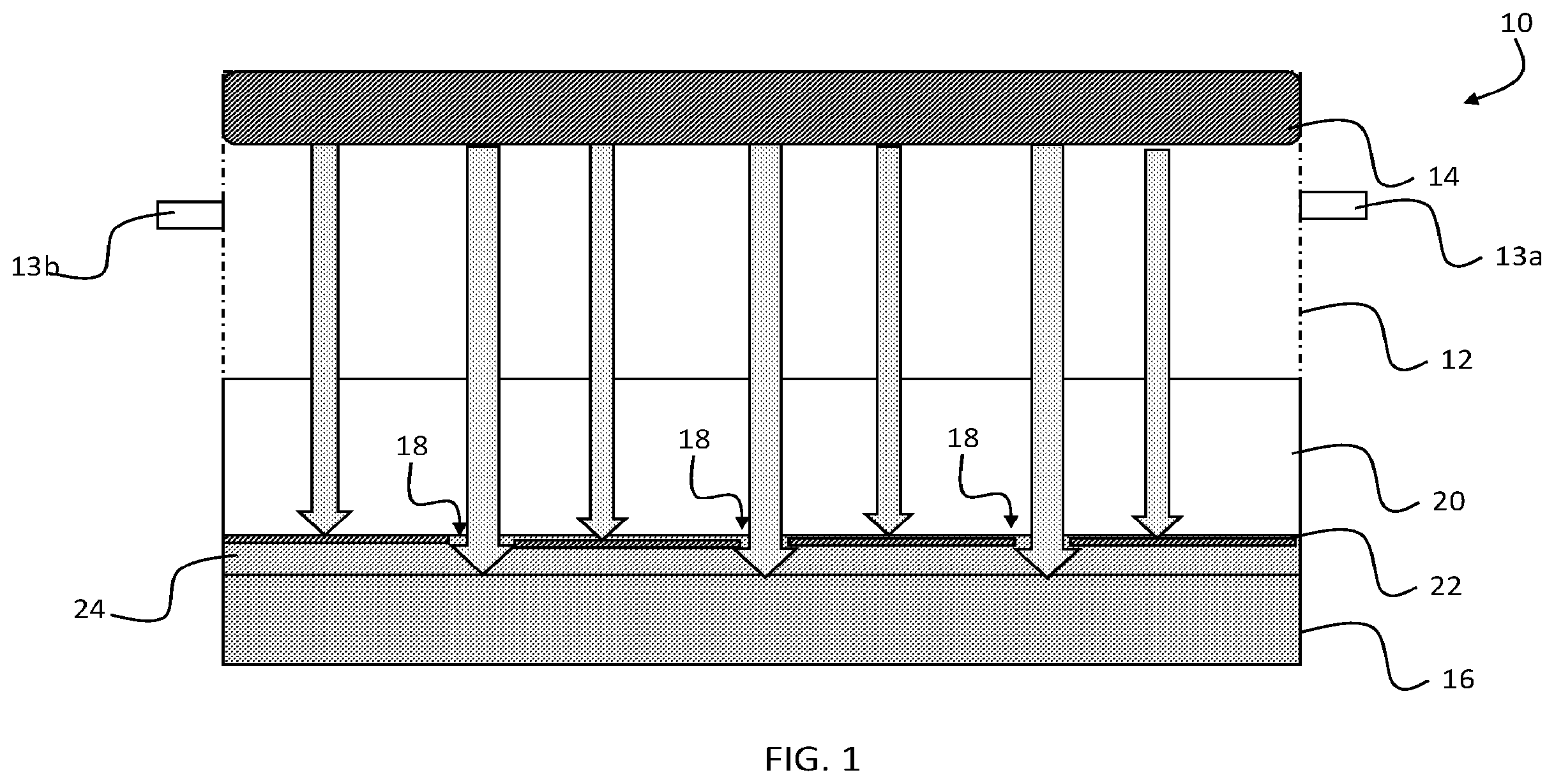 Patent US12174544 — Photoresist-free deposition and patterning with vacuum ultraviolet lamps — Figure 1