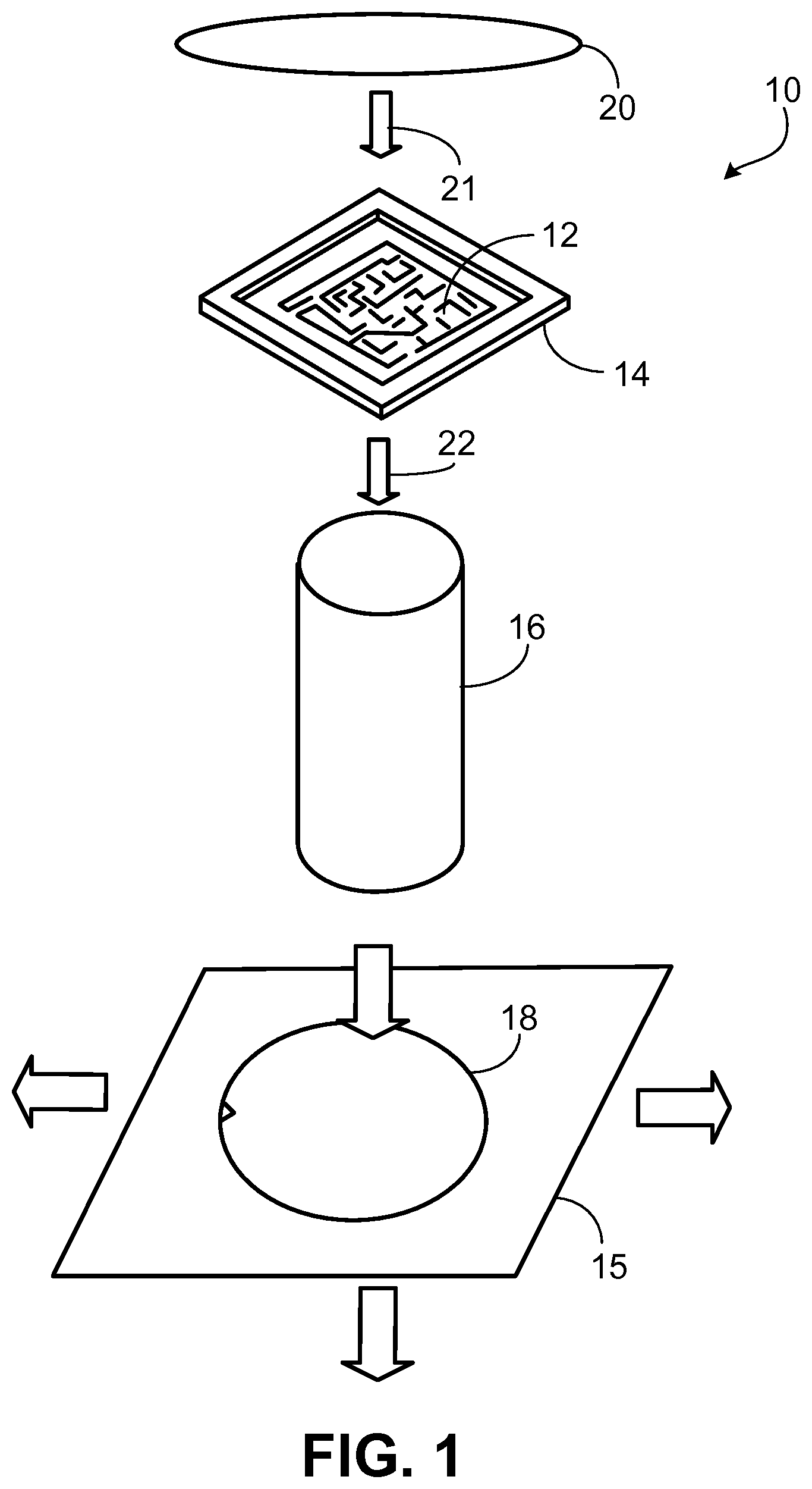 Patent US12174548 — Formation of three-dimensional structures using grey-scale photolithography — Figure 1