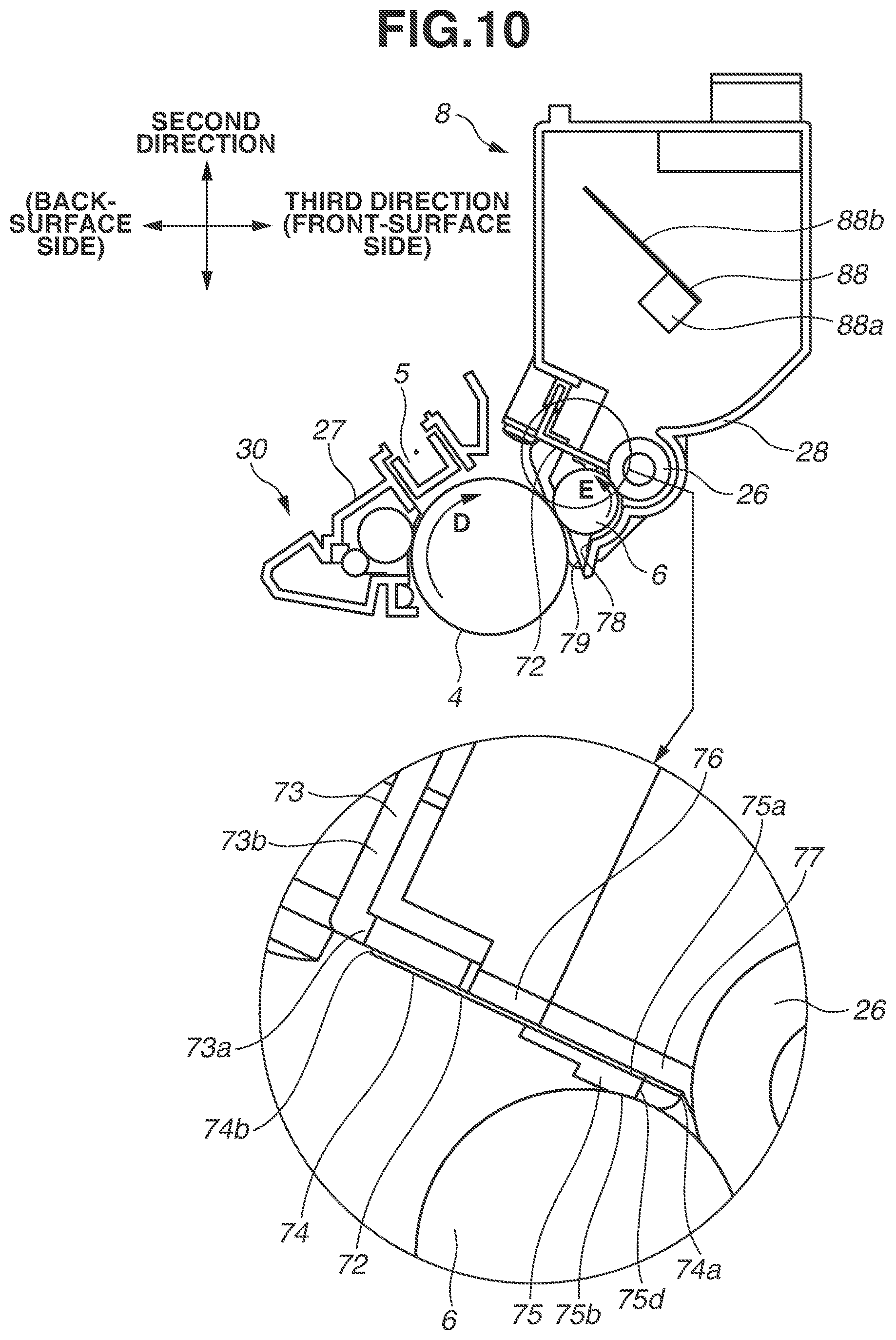 Patent US12174555 Figure 10 – Developing device