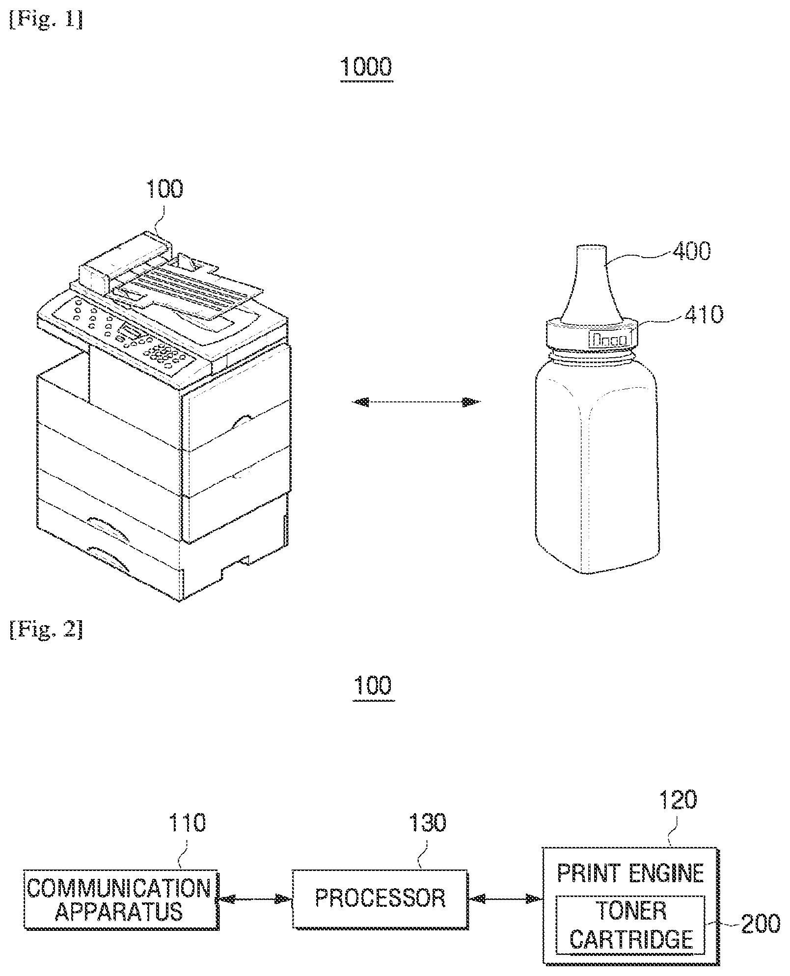 Patent US12174556 — Toner refill control of image forming apparatus — Figure 1