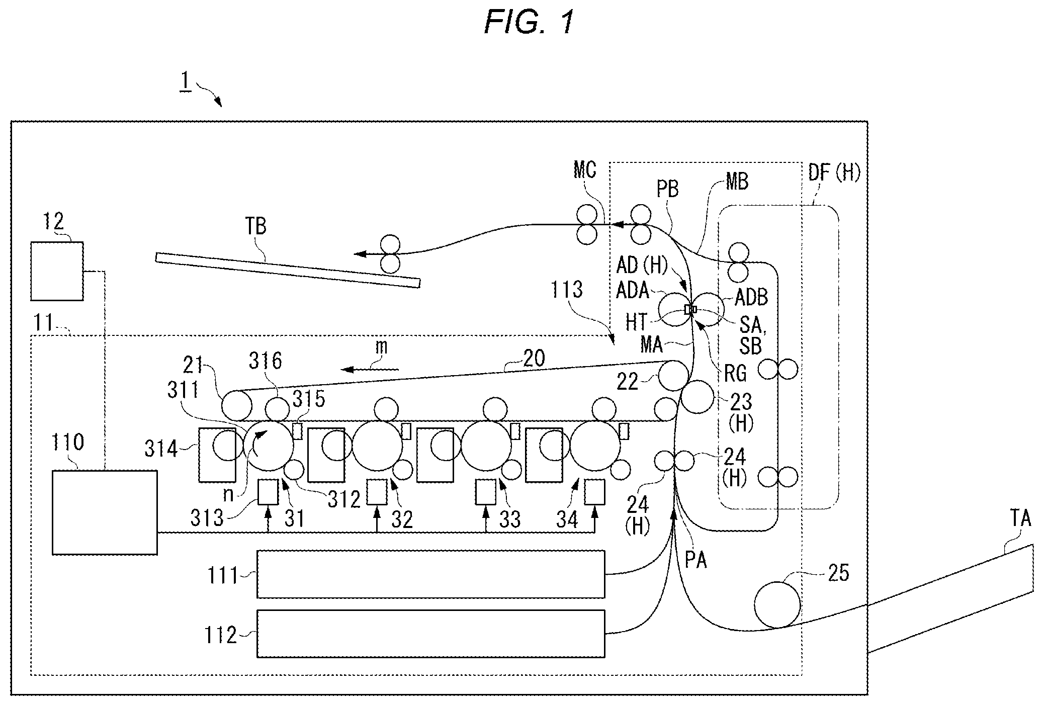 Patent US12174568 — Image forming apparatus — Figure 1