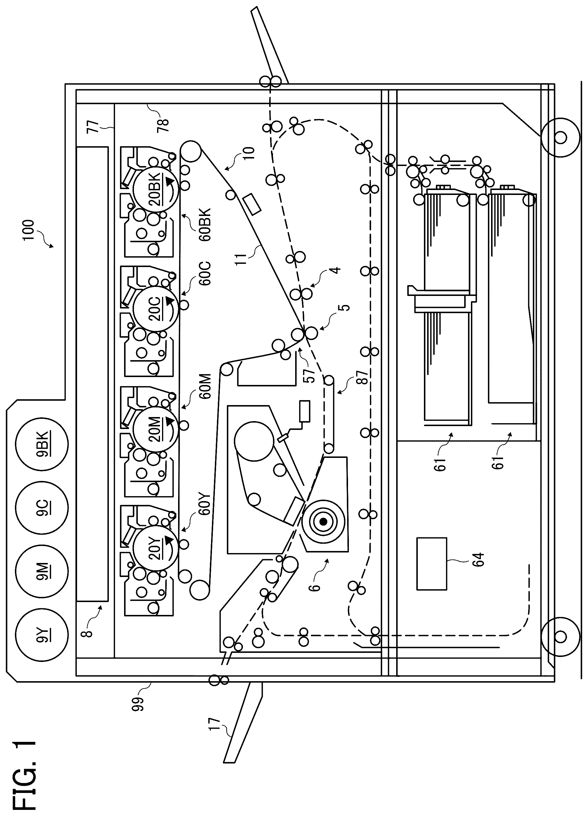 Patent US12174569 — Fixing device and image forming apparatus — Figure 1
